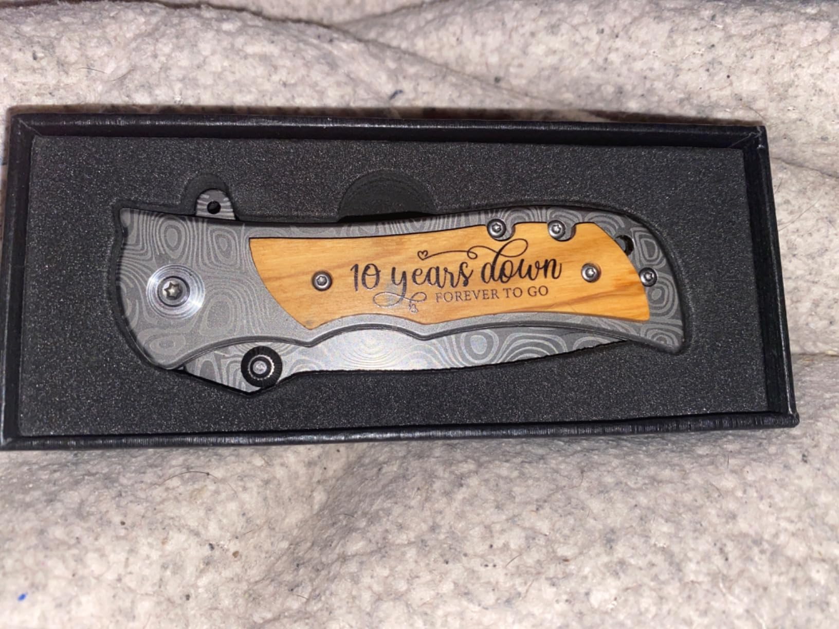 3rd Gifts Wedding Anniversary for Men, Third Leather Anniversary Keepsake for Him, 3 Year Marriage Anniversary Present for Husband - Customer Photo 3