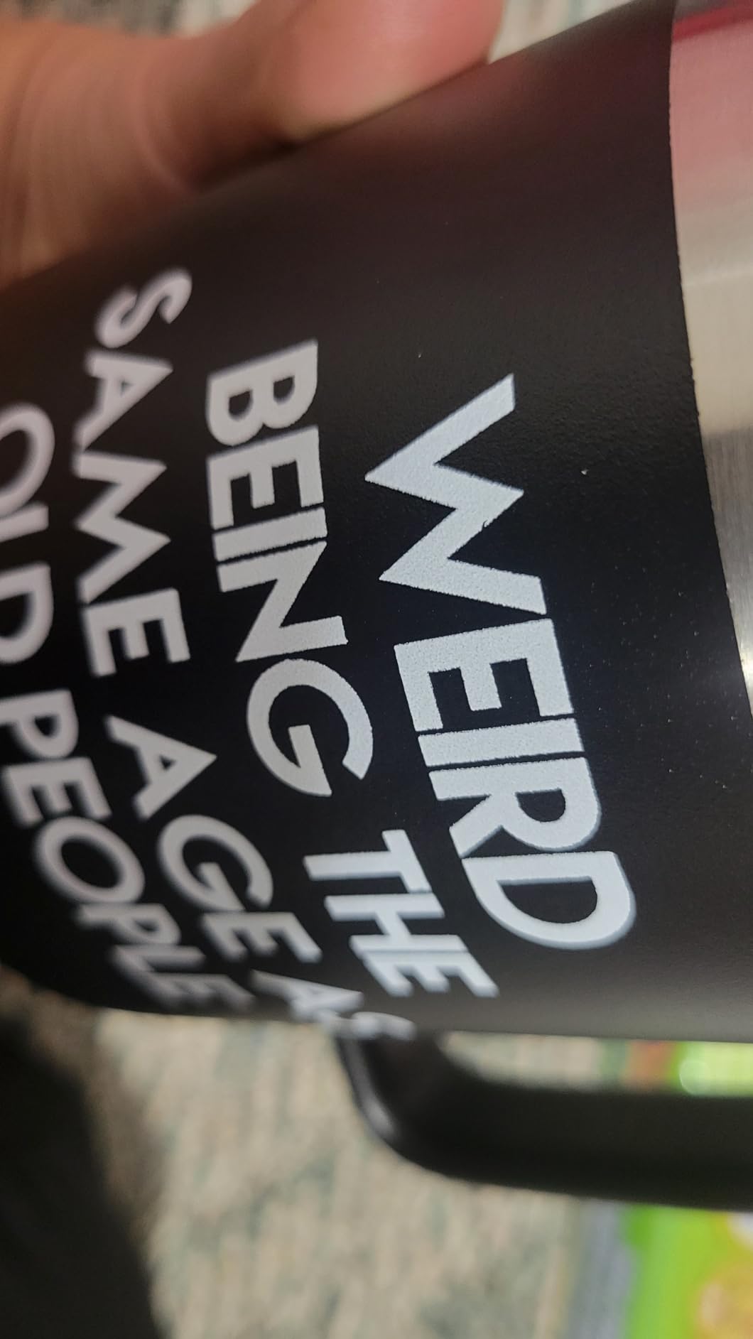 40th 50th 60th 70th Christmas Gifts for Men Fathers Day - Weird Being the Same Age as Old People Mug 14oz Tumbler Black Gifts for Dad Birthday Gift Ideas for 70 Year Old Man Funny Gag Gift for Elderly Customer Review 40th 50th 60th 70th Christmas Gifts for Men Fathers Day - Weird Being the Same Age as Old People Mug 14oz Tumbler Black Gifts for Dad Birthday Gift Ideas for 70 Year Old Man Funny Gag Gift for Elderly - Customer Photo 2