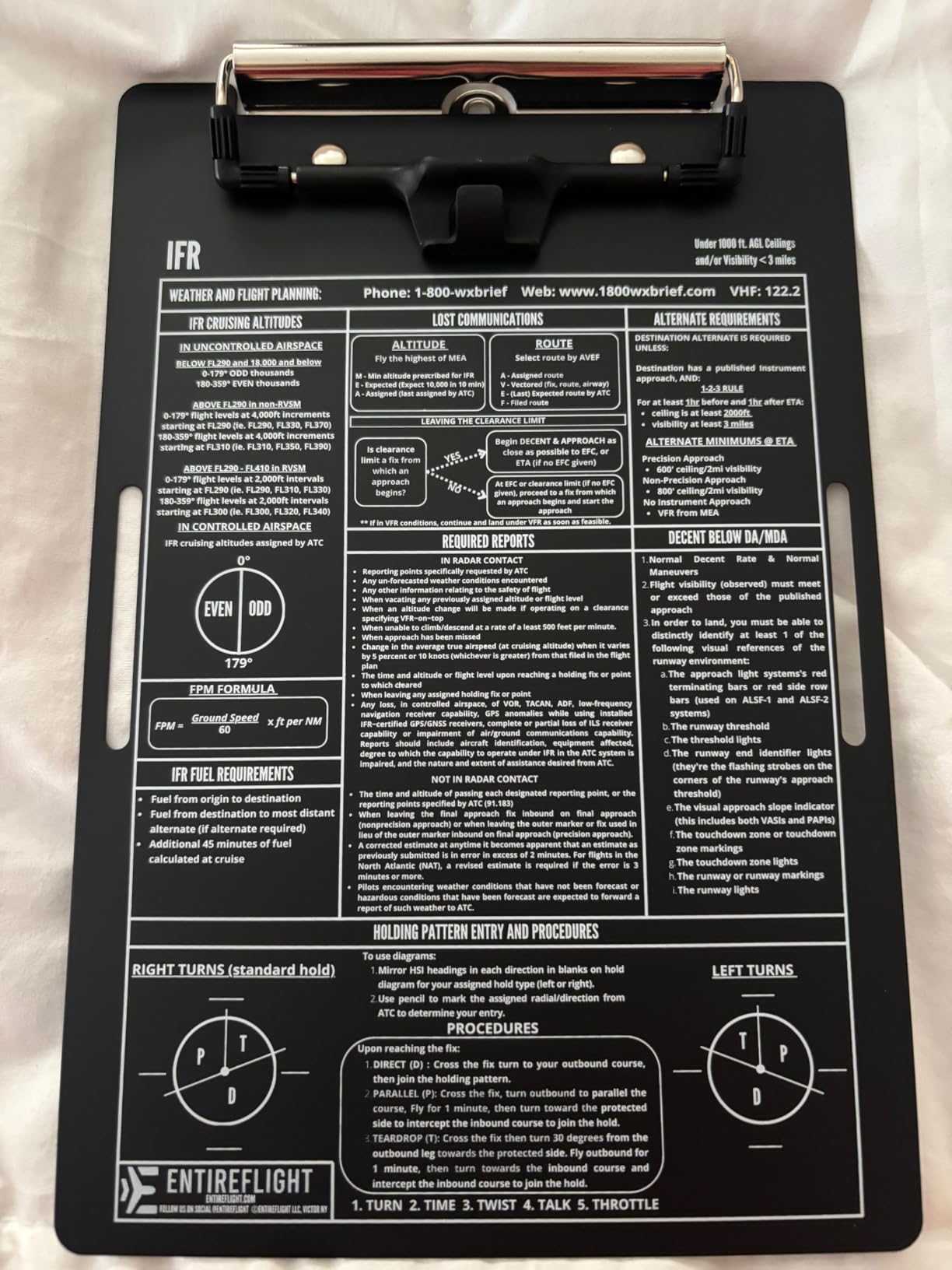 EntireFlight Aviation Pilot Kneeboard-VFR Black With Notepad-Premium Pilot Gear Aviation Accessories - Airplane Grade Aluminum-Elastic Knee Board Strap & Pen|Quality Box Included - Customer Photo 2
