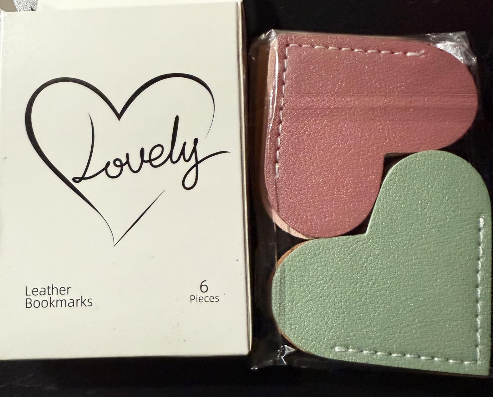 Leather Heart Bookmarks - Winjeto 6 Pieces Cute Corner Page Book Marks for Teachers Students Book Reading Lovers, for School Office Home Supplies (Heart(6pcs)) Customer Review Leather Heart Bookmarks - Winjeto 6 Pieces Cute Corner Page Book Marks for Teachers Students Book Reading Lovers, for School Office Home Supplies (Heart(6pcs)) - Customer Photo 1