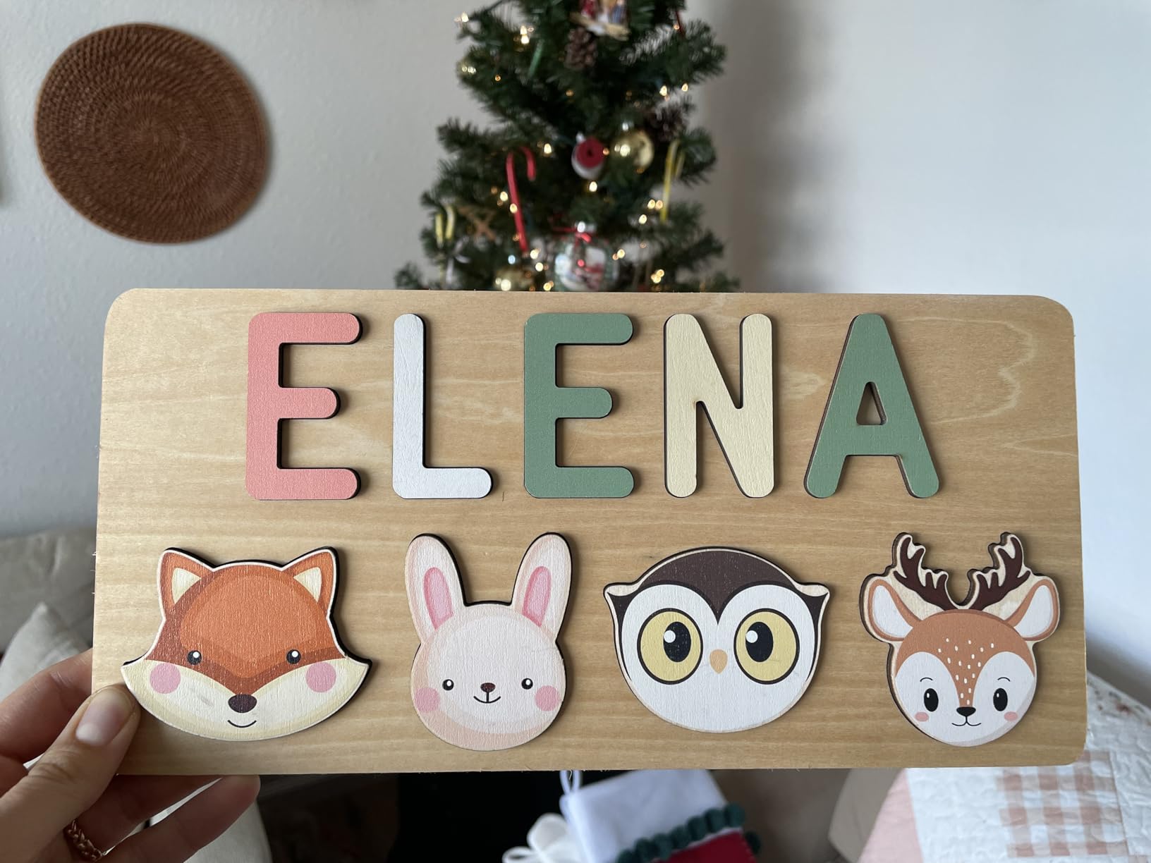 Name Puzzles for Kids Personalized Baby Gifts for Boys Girls Wooden Puzzle Toys for Toddler 1-3 Customized 1st Birthday Gifts First Montessori Learning Toys Customer Review Name Puzzles for Kids Personalized Baby Gifts for Boys Girls Wooden Puzzle Toys for Toddler 1-3 Customized 1st Birthday Gifts First Montessori Learning Toys - Customer Photo 1