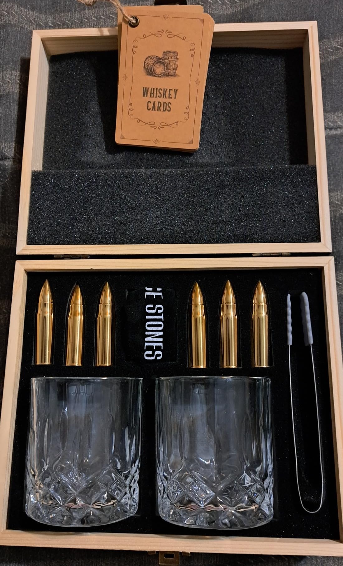 Oaksea for Him - Stainless Steel Engraved Whiskey Stones Glasses Set, Birthday Wedding Gift for Dad, Husband, Boyfriend, Fiance - Cool Bourbon Scotch Set Customer Review Oaksea for Him - Stainless Steel Engraved Whiskey Stones Glasses Set, Birthday Wedding Gift for Dad, Husband, Boyfriend, Fiance - Cool Bourbon Scotch Set - Customer Photo 1