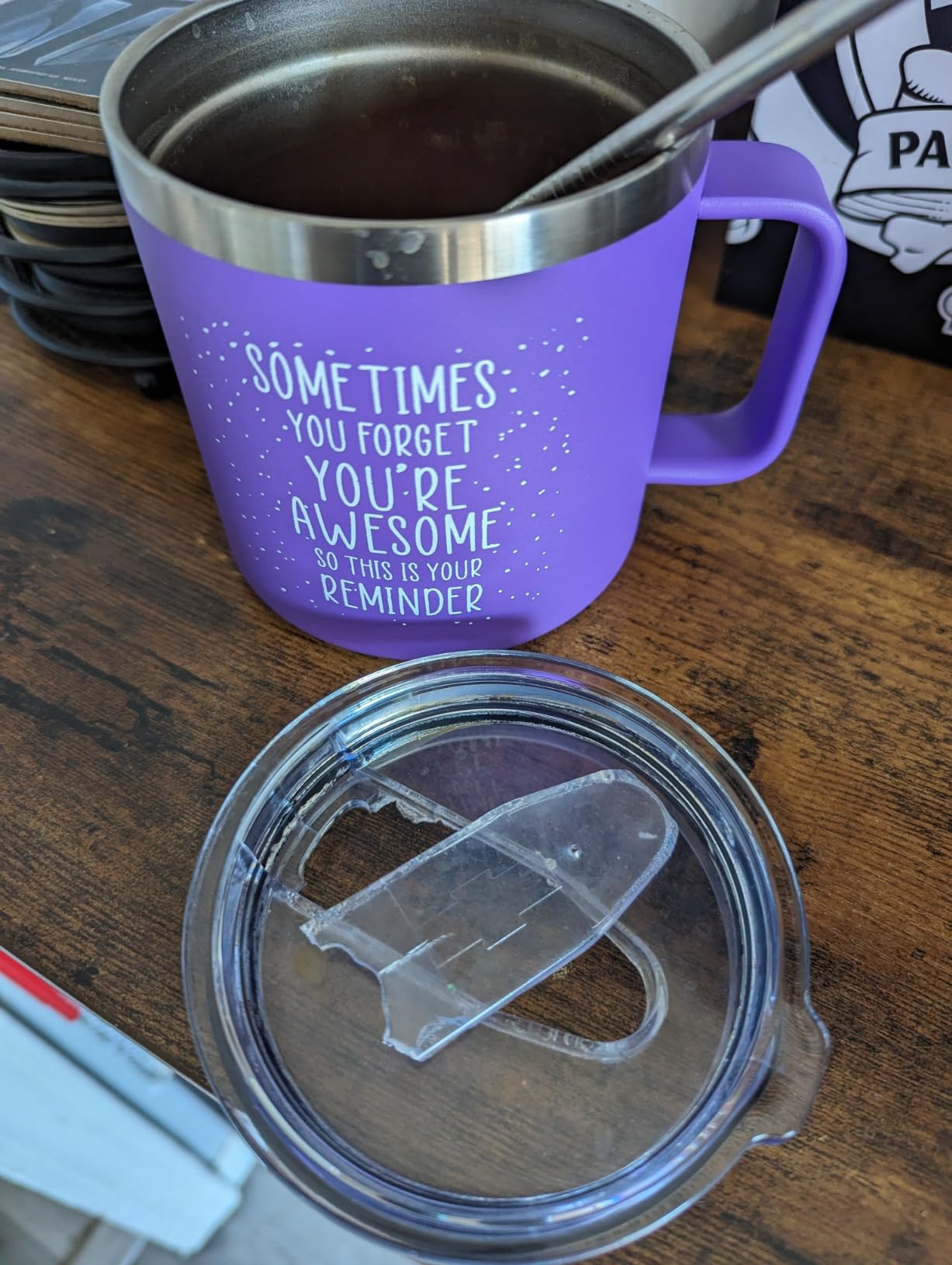 Gifts for Coworkers Friends - Sometimes You Forget Your Awesome Gifts for Coworkers Birthday Navy 14 Ounce Coffee Mugs for Women Coffee Tumbler Funny Birthday Mothers Day from Friends - Customer Photo 2