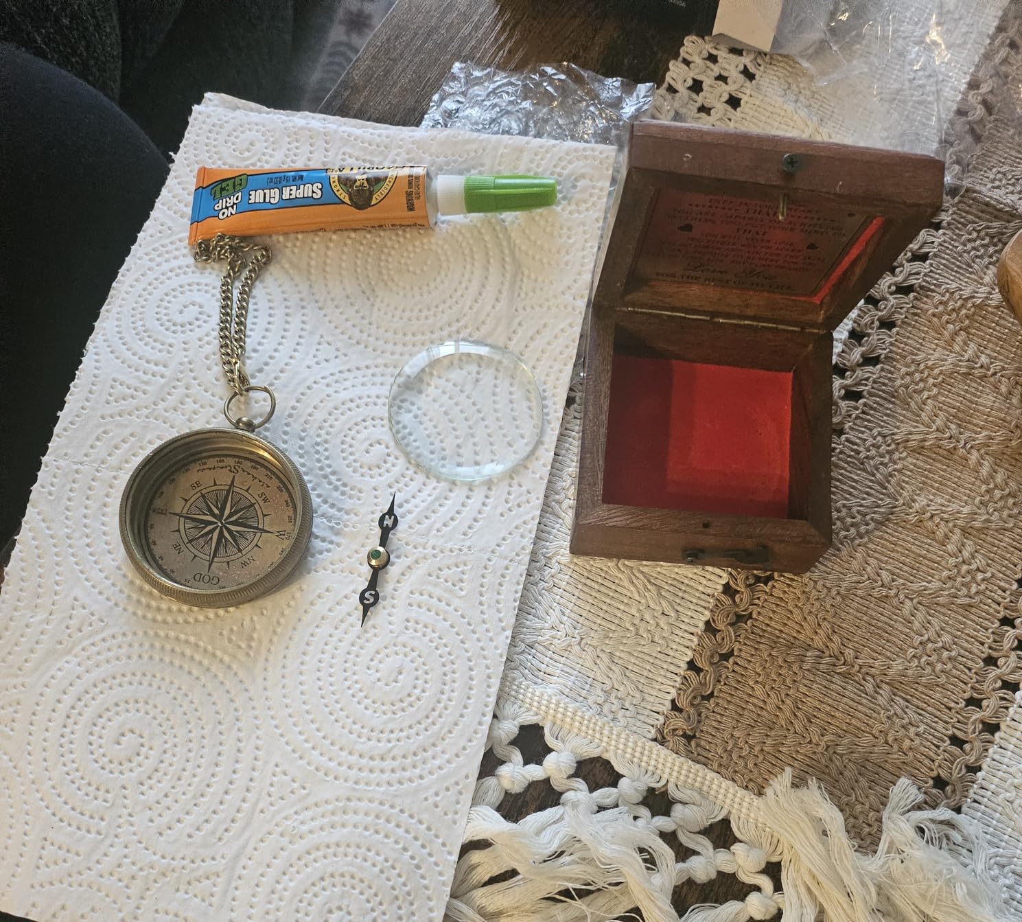 Gift for Grandson Brass Compass Engraved Quote | Memory Present to My Grandson Birthday, Baptism, Graduation, Confirmation, Love, Gift idea by Grandpa Grandma - Customer Photo 1