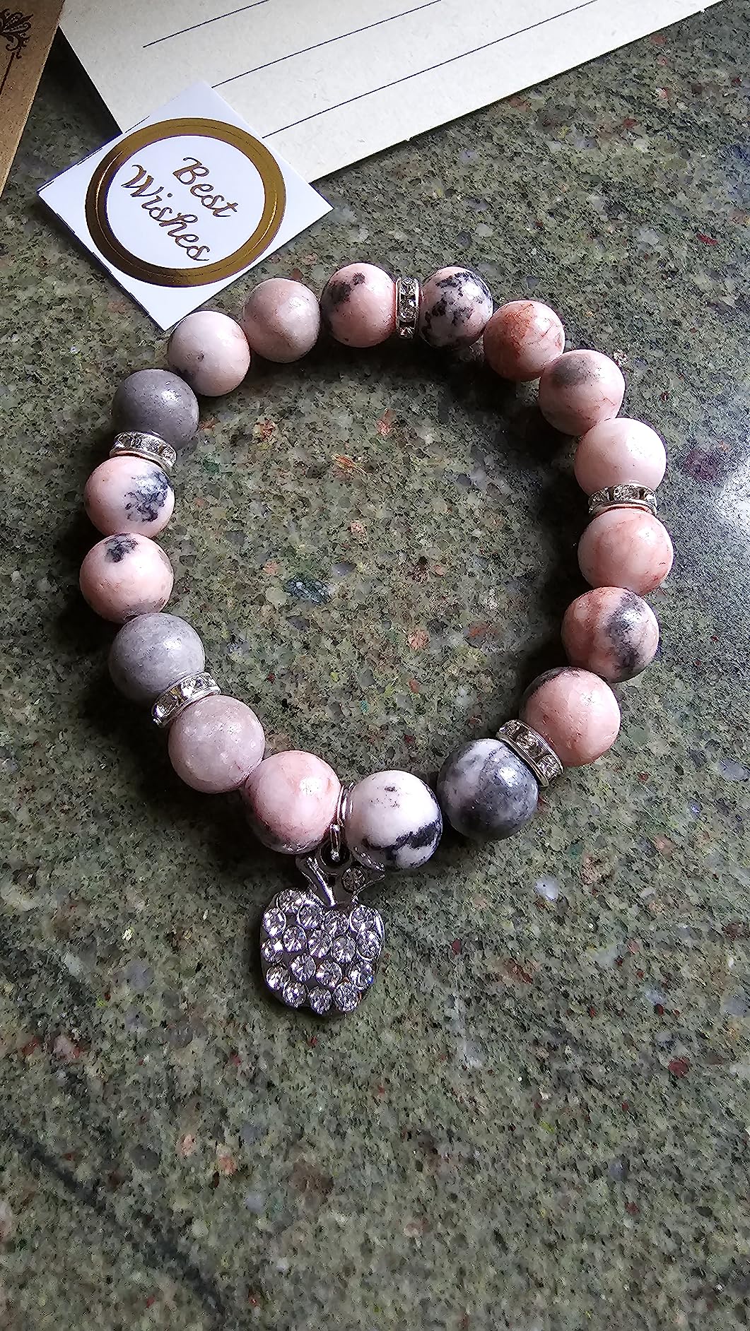 Teacher Appreciation Gifts for Women, Teacher Gifts Natural Stone Bracelet with Message Card for Appreciation Week Christmas Valentines from Student - Customer Photo 4