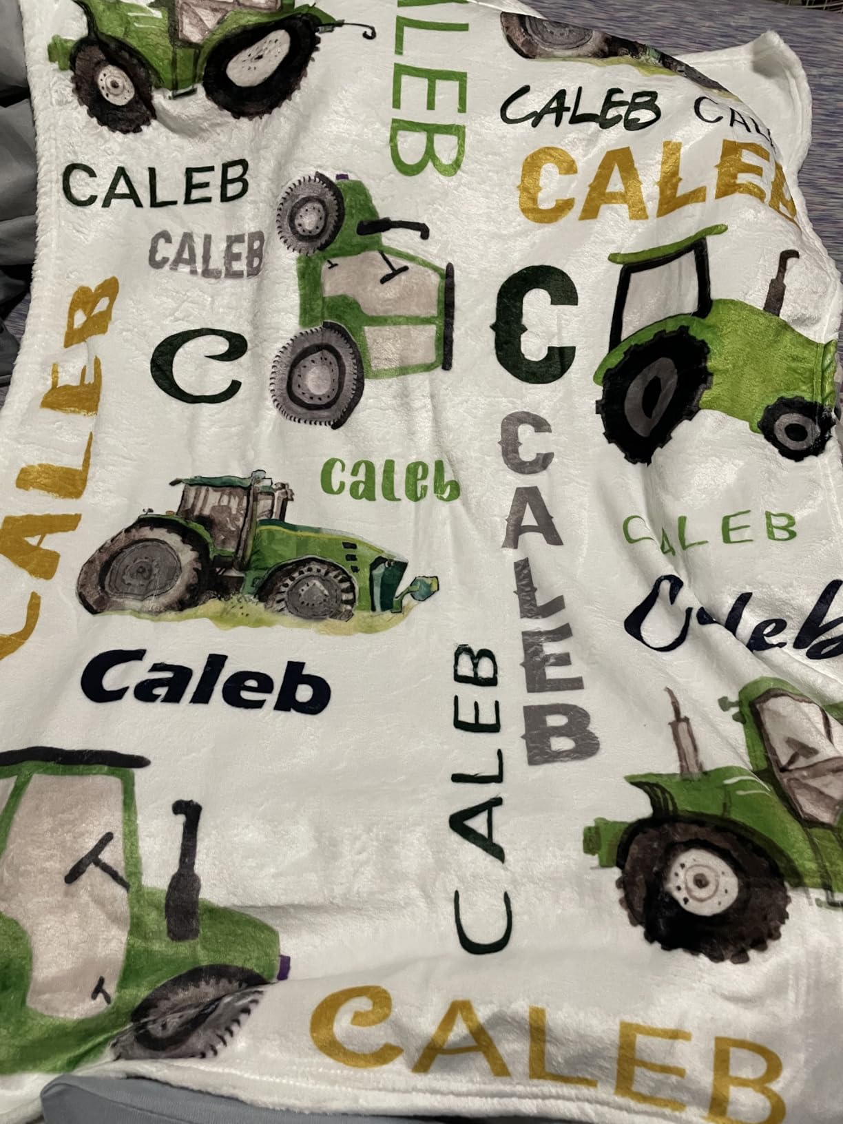 Elephant Blanket Personalized Baby Blanket with Name for Girl, Custom Name Blanket for Newborn Girl, Soft Flannel Toddler Blanket Customized Gift for Birthday Christmas Baby Shower 60