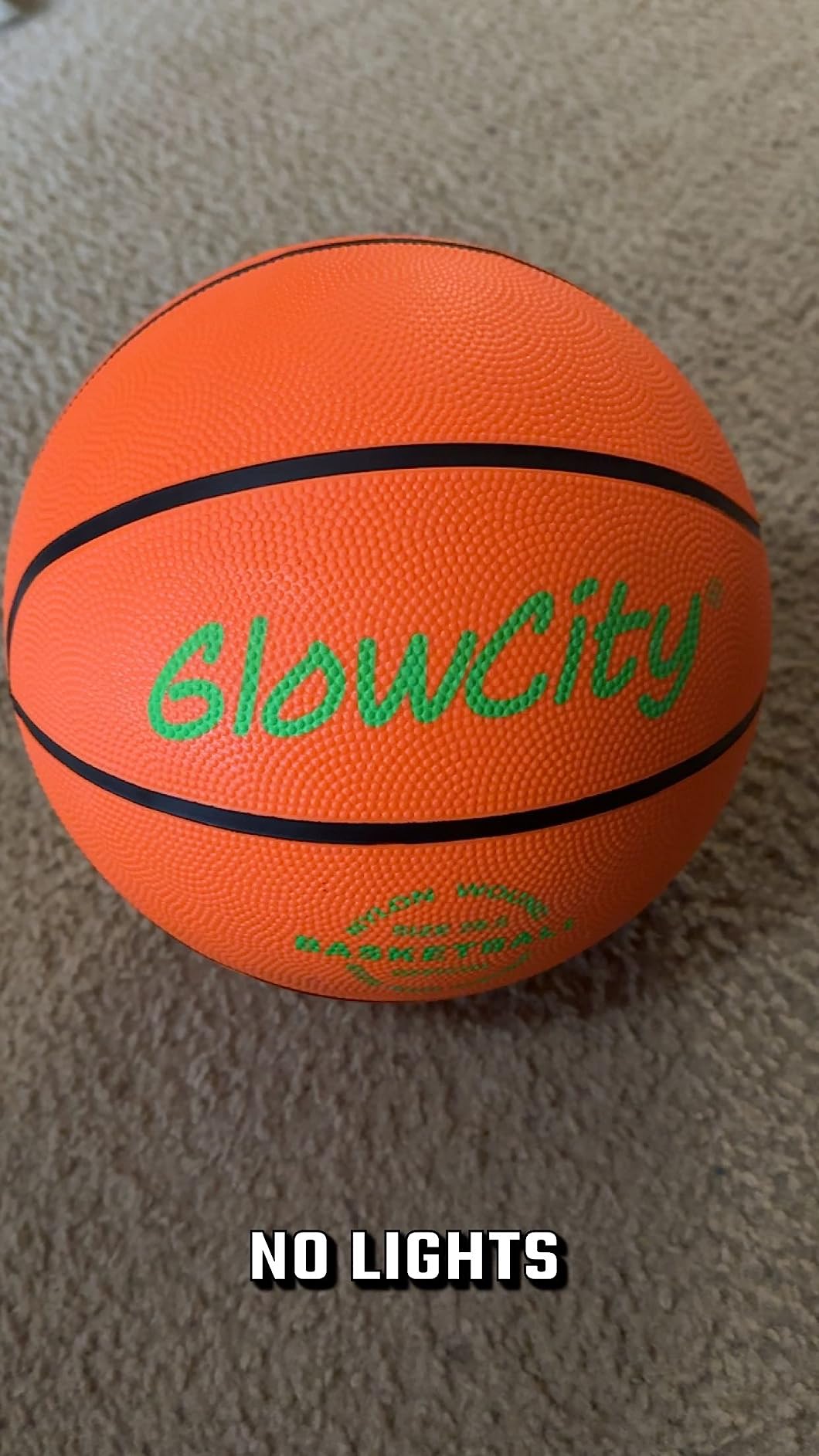 GlowCity Glow in The Dark Basketball for Teen Boy - Basketball Gift - Glowing Red Basket Ball, Light Up LED Toy for Night Ball Games - Sports Stuff & Gadgets for Kids Age 8 Years Old and Up - Customer Photo 2