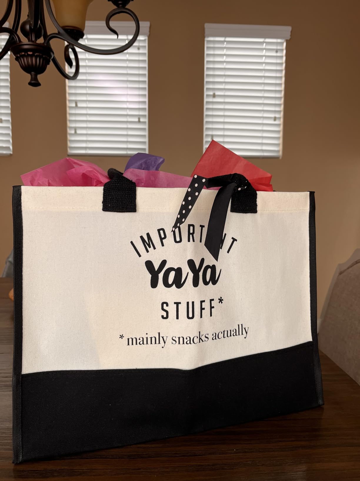 FORBIDDEN PAPER Gifts Tote Bag Important Stuff Tote Gift Gifts Birthday for Shopping Bag Grocery Bag Utility Tote - Customer Photo 1