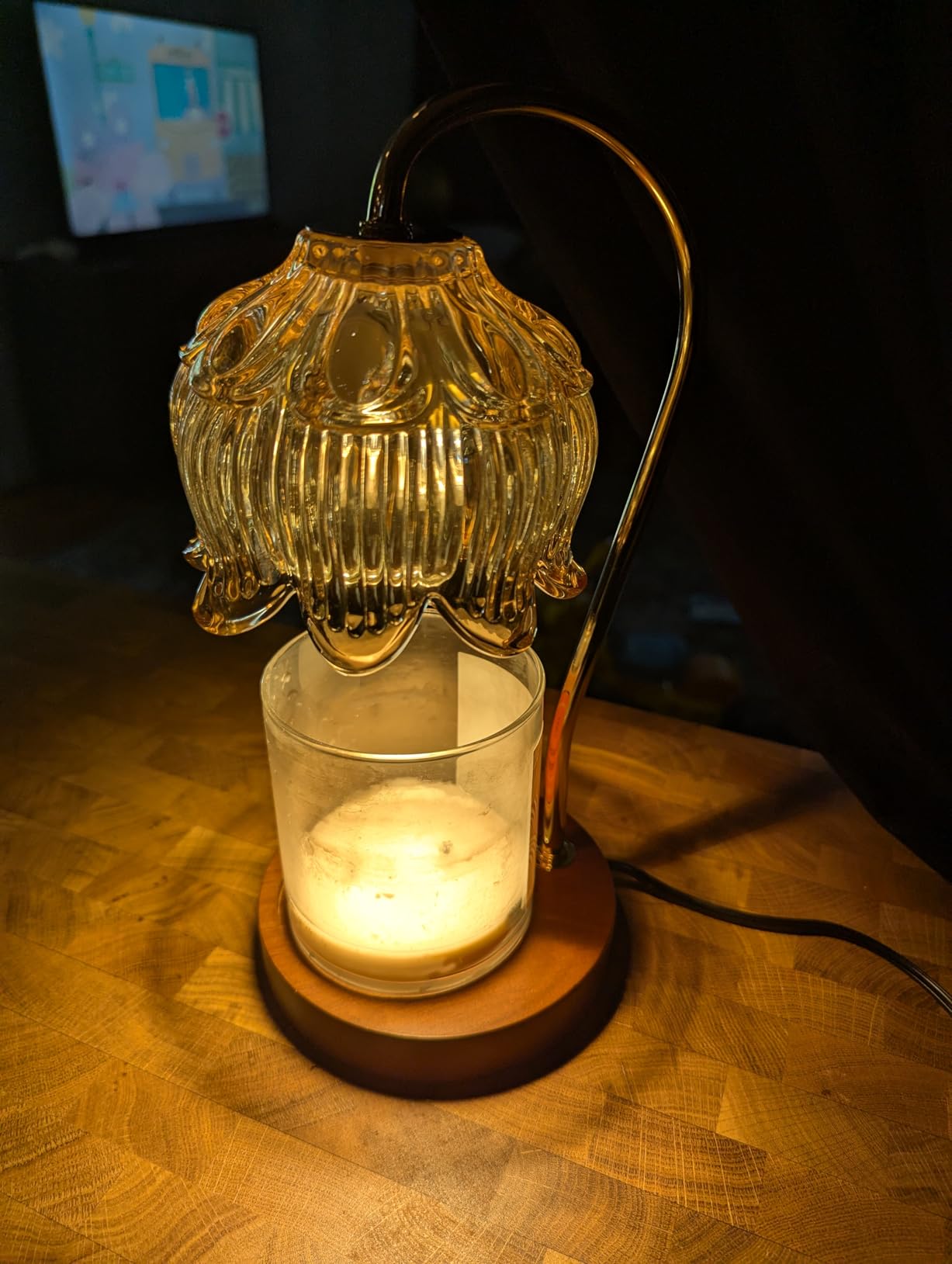 Flower Candle Warmer Lamp with Timer, Dimmable Candle Lamp Warmer, Christmas Birthday Gift for Women Mom, House Warming for New Home Decor, Lotus Wax Melt Warmer for Jar Candles - Customer Photo 1