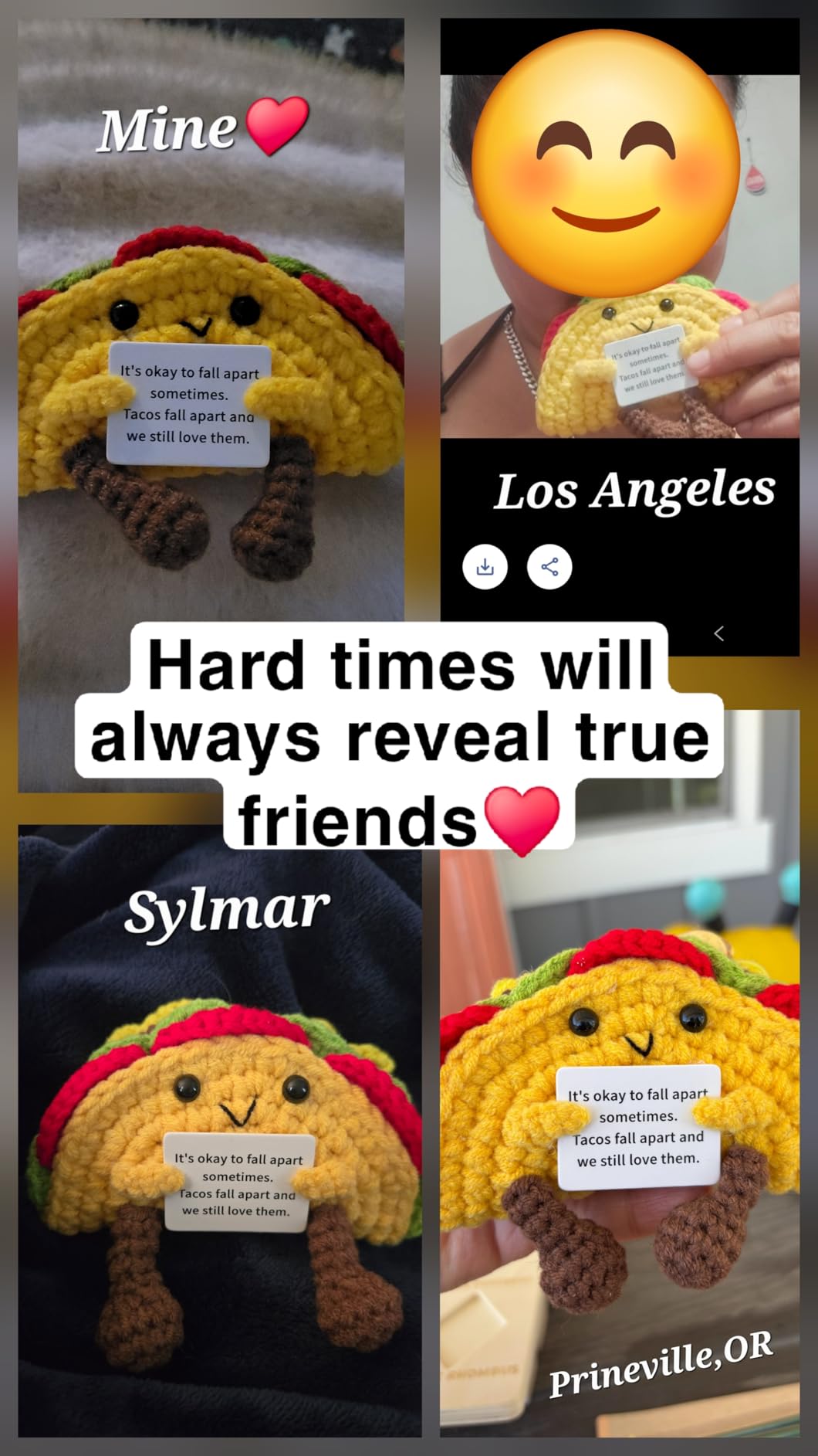 Mini Funny Knitted Wool Potato Toy with Positive Card - Creative Cute Crochet Doll Cheer Up Gift for Friends, Parties, Christmas Decoration and Encouragement - Customer Photo 3