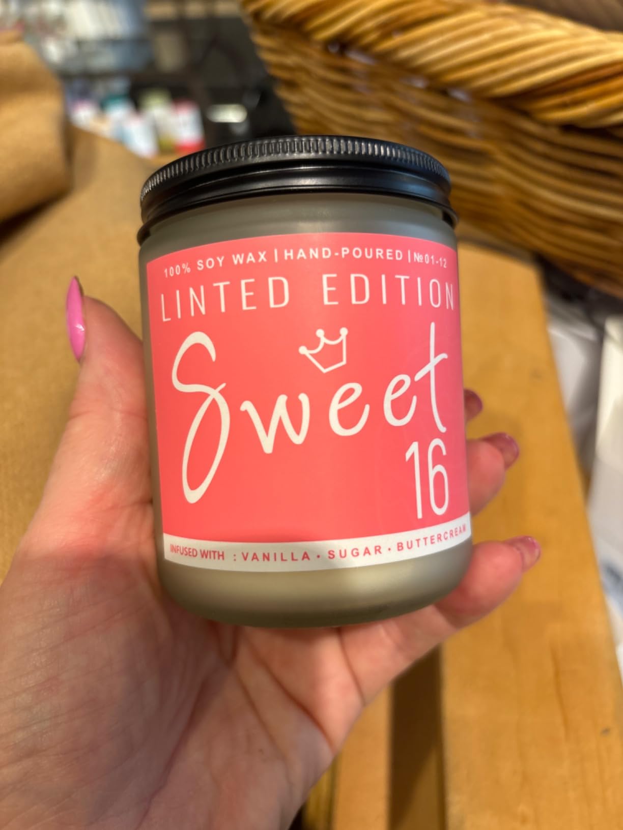 16th Birthday Gifts for Women, Perfect Birthday Present, Funny Presents for Mom, Friends, Wife, Sister, 7oz Vanilla Cream-Scented Candle Customer Review 16th Birthday Gifts for Women, Perfect Birthday Present, Funny Presents for Mom, Friends, Wife, Sister, 7oz Vanilla Cream-Scented Candle - Customer Photo 2