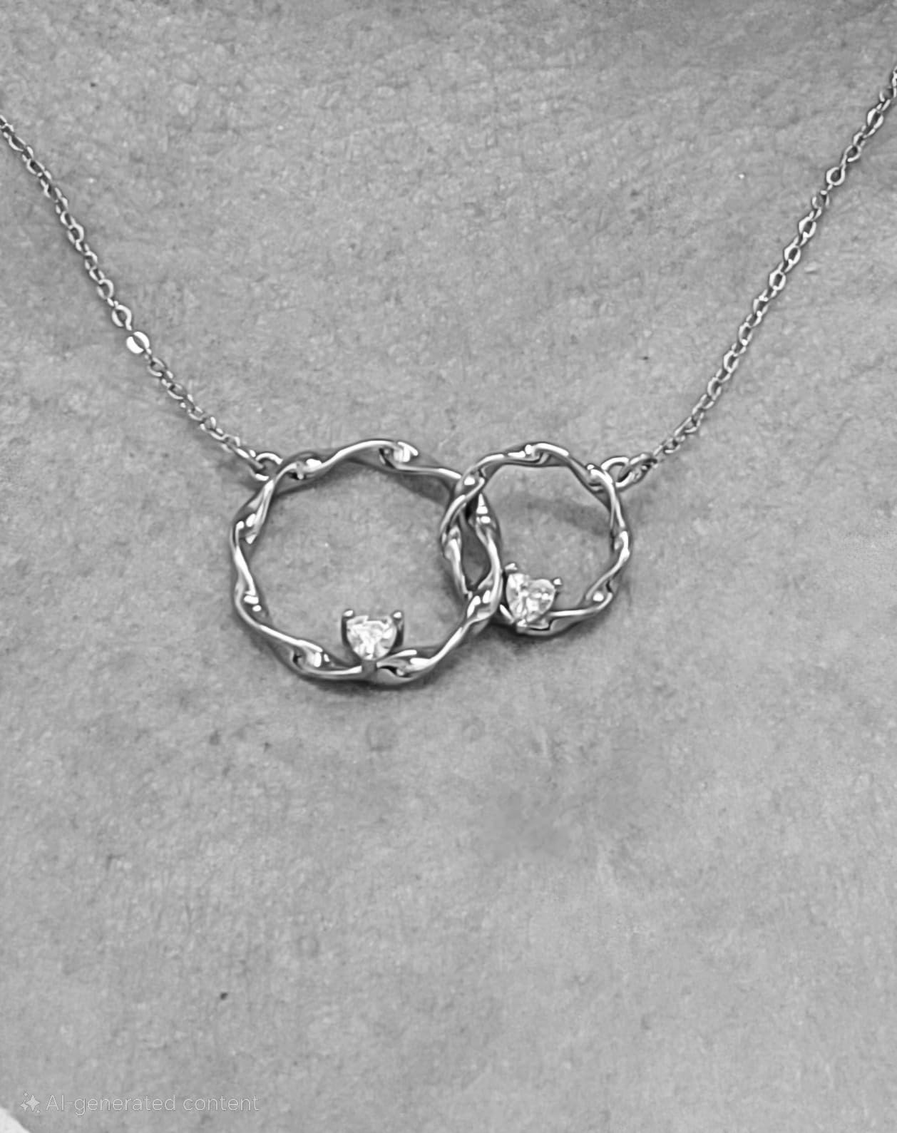 Sister Gifts, Sterling Silver Interlocking 2 Circles Necklace for Big & Little Sisters, Sister Birthday Gifts from Sisters Customer Review Sister Gifts, Sterling Silver Interlocking 2 Circles Necklace for Big & Little Sisters, Sister Birthday Gifts from Sisters - Customer Photo 1