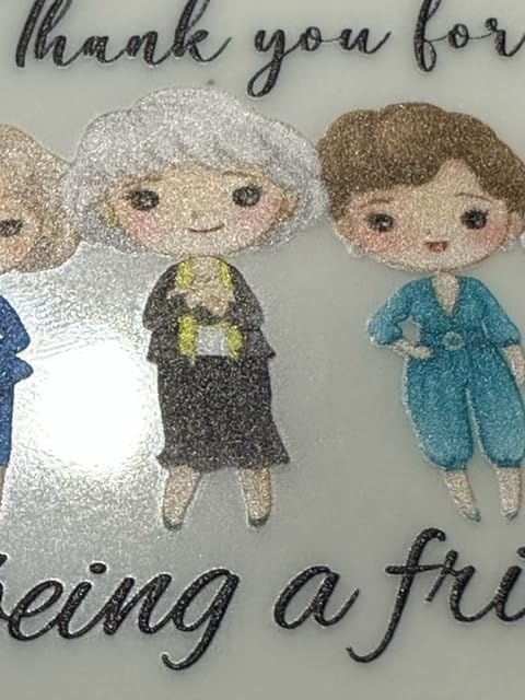 Beautiful Golden Girl Friendship Christmas Ornament Keepsake | Thank You for Being A Friend, Heartfelt Christmas Tree Decoration, Ready for Giving, Celebrate Your Cherished Friend Ornament (Round) - Customer Photo 2