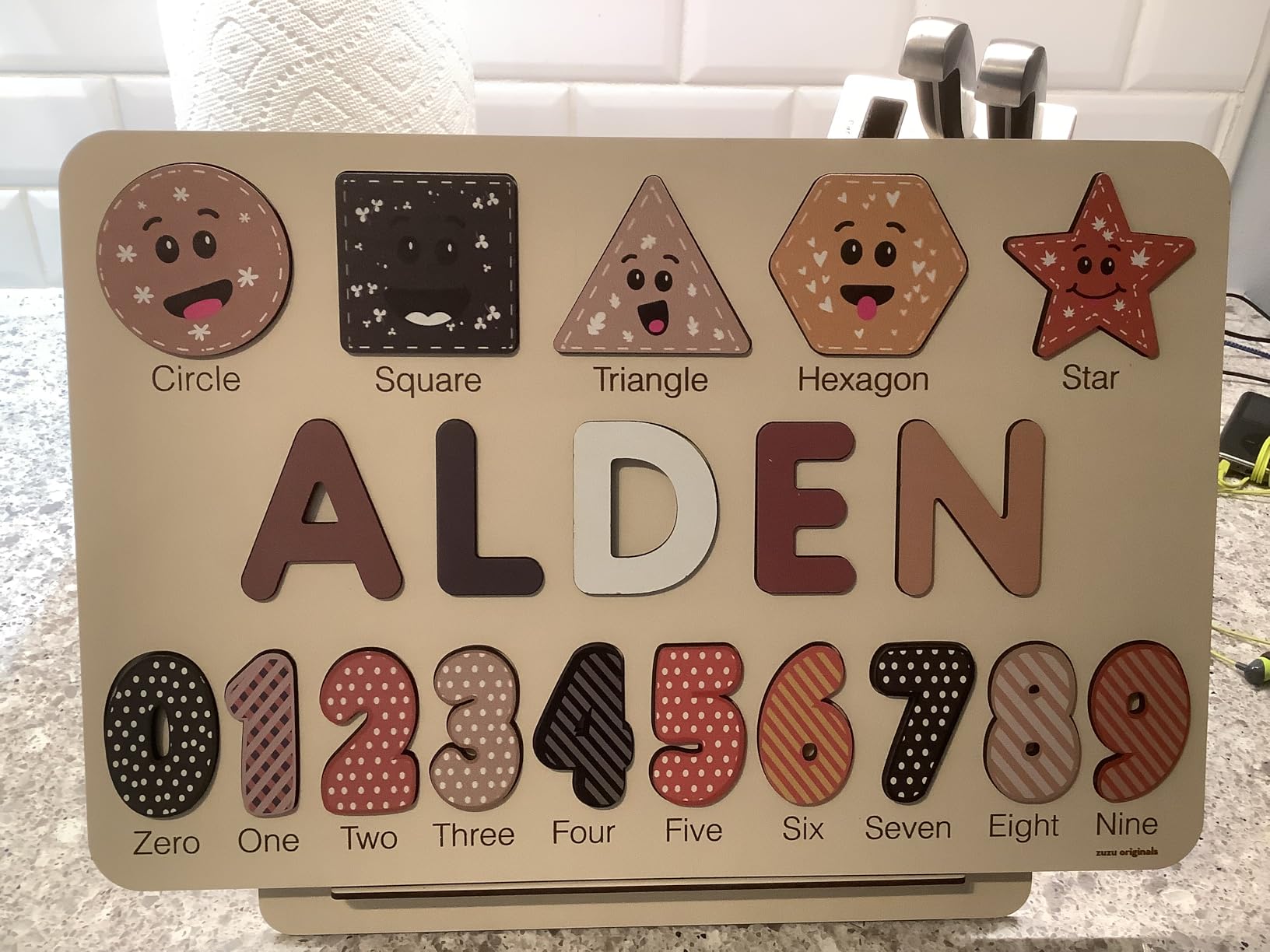 Puzzles for Toddlers Boy and Girl, Personalized Name Puzzle, 12 Month Toy, Gifts for 0 1 2 3 Years Old, Baby Gifts, Baby Shower, Christmas, New Babies Gift, 0 3 6 9 12 18 24 36 Months - Customer Photo 1