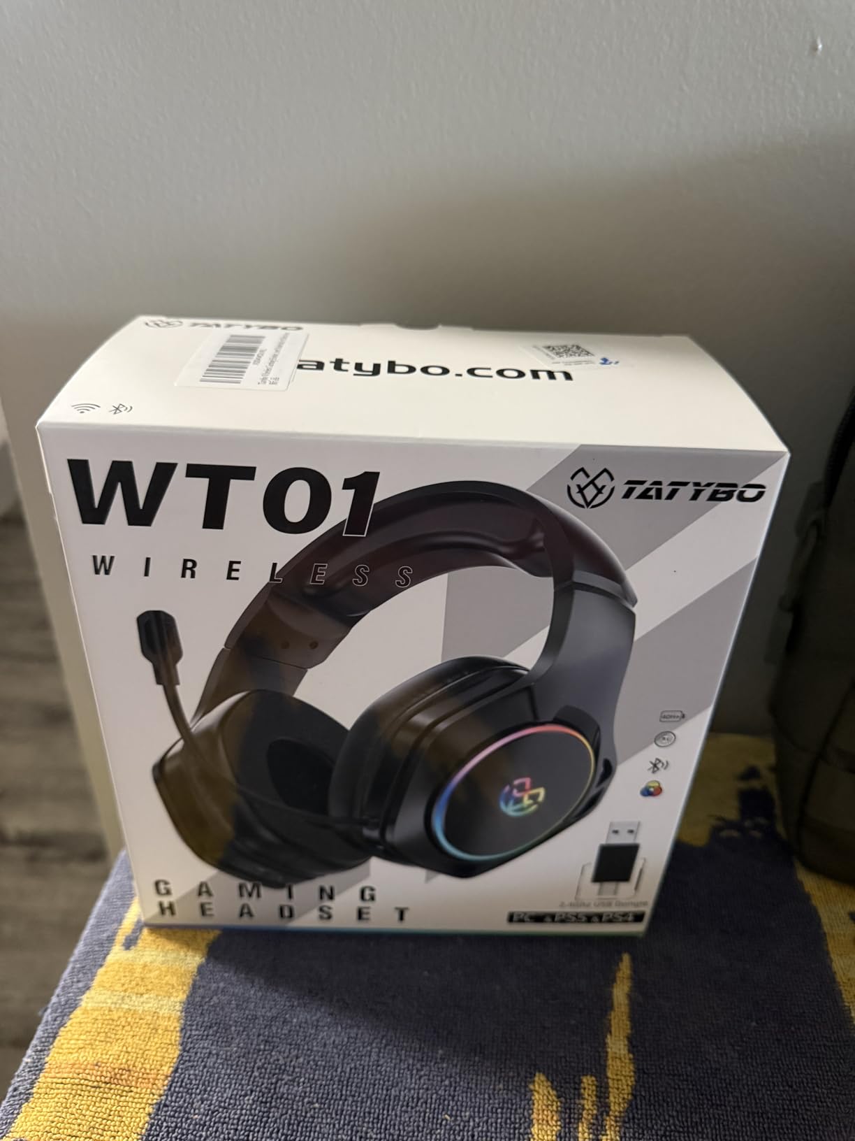 Tatybo Wireless Gaming Headsets for Ps5 Ps4 PC, 2.4GHz USB & Type-C Gaming Headphones, 40H+ Hrs & 7.1 Surround Sound with Noise Canceling Microphone for Switch Phone Customer Review Tatybo Wireless Gaming Headsets for Ps5 Ps4 PC, 2.4GHz USB & Type-C Gaming Headphones, 40H+ Hrs & 7.1 Surround Sound with Noise Canceling Microphone for Switch Phone - Customer Photo 1