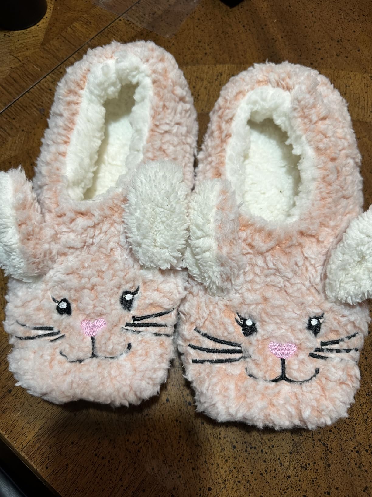 Cozylook Cute Animal House Slippers - Fuzzy Warm Bedroom Slipper Socks Non-Slip Grippers with Funny Face Designs, Fun Christmas Gifts Unique Customer Review Cozylook Cute Animal House Slippers - Fuzzy Warm Bedroom Slipper Socks Non-Slip Grippers with Funny Face Designs, Fun Christmas Gifts Unique - Customer Photo 1