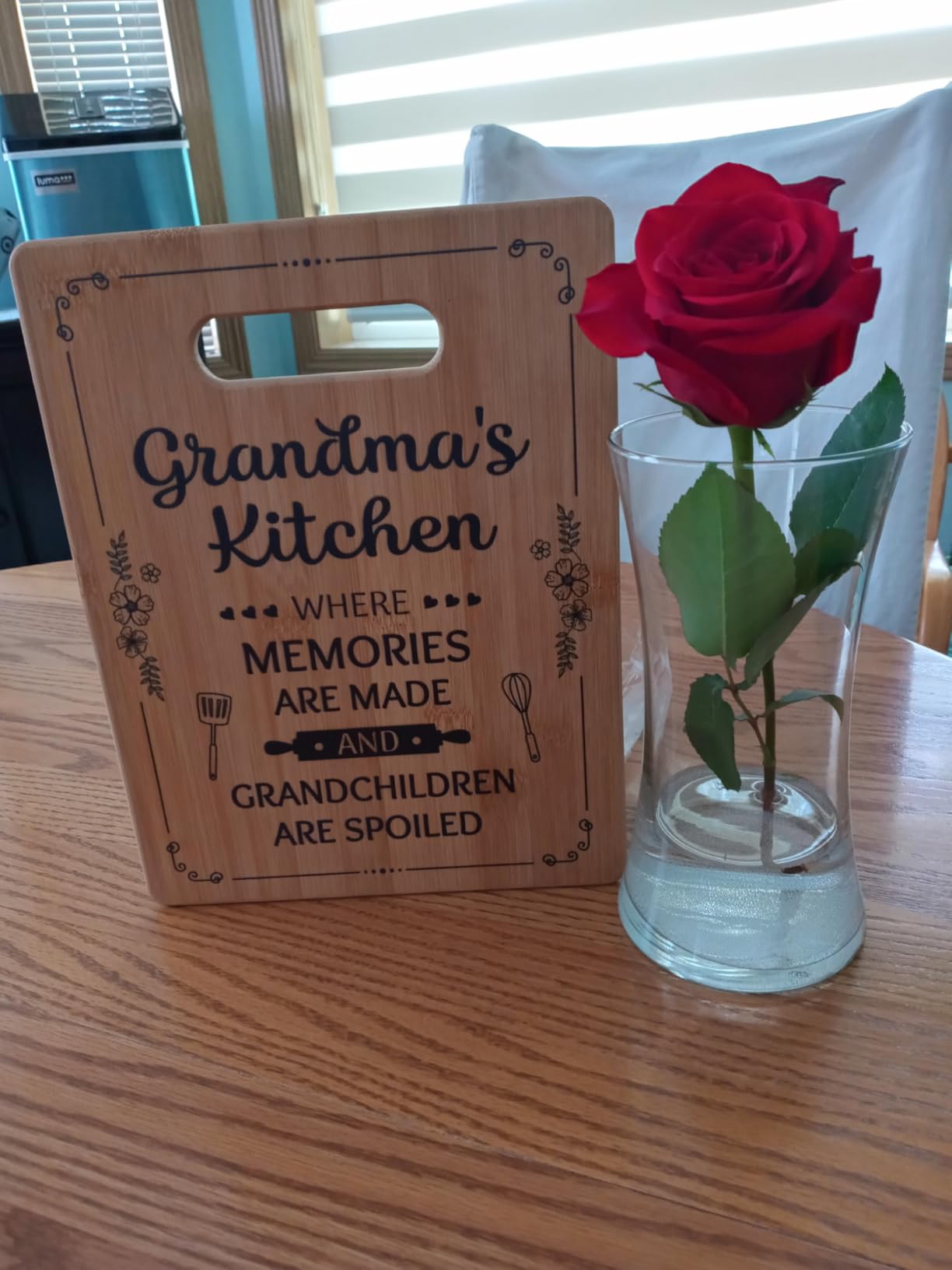 Grandma Gifts, Grandma Birthday Gifts, Unique Grandma's Cutting Board, Best Christmas Birthday Mothers Day Gifts for Grandmother Nana Granny from Granddaughter Grandson - Customer Photo 1