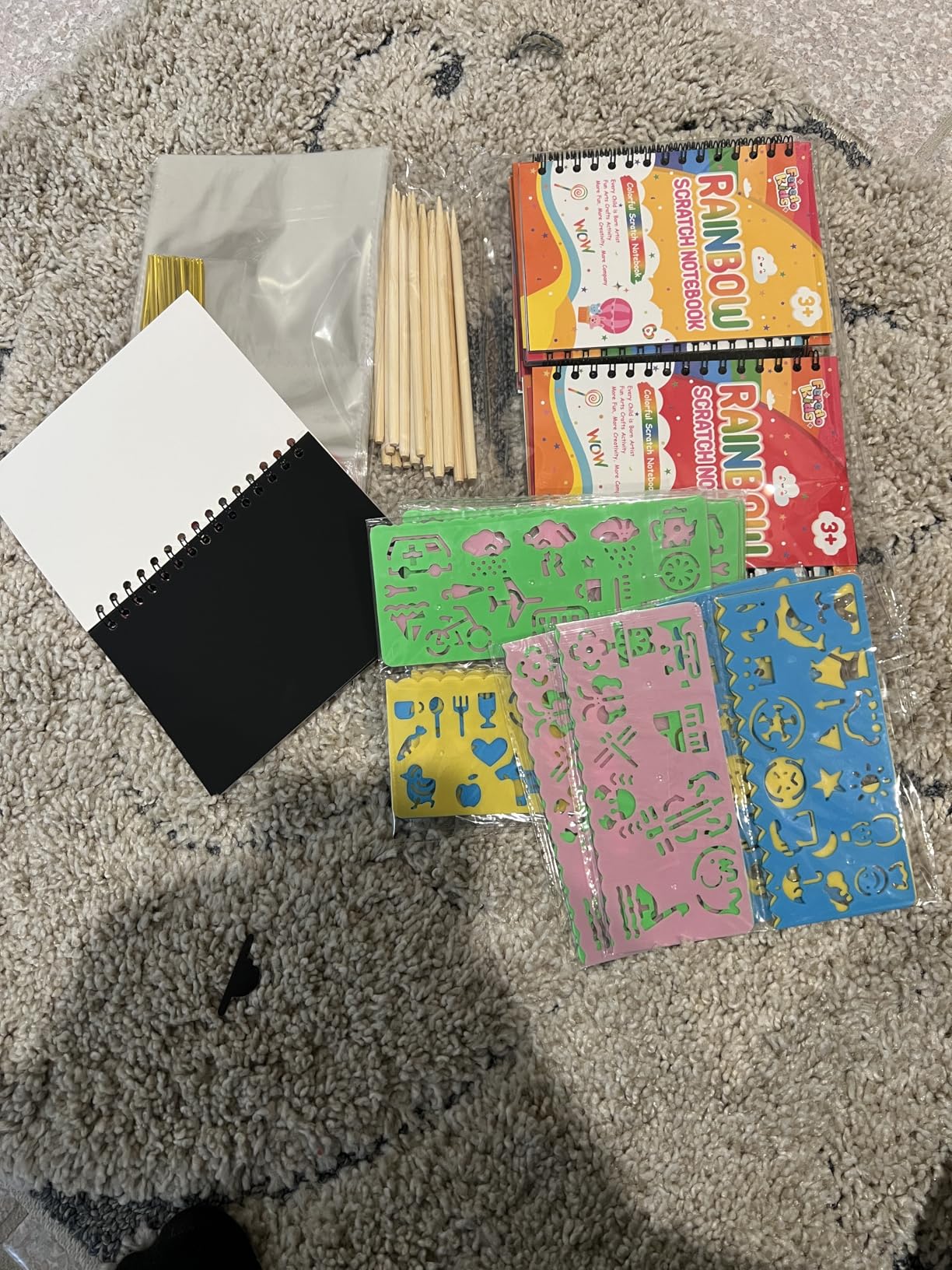 Party Favors for Kids: 24 Pack Rainbow Scratch Art Notebook Students Classroom Gifts Bulk for Girls Boys Goodie Bags Stuffers, Return Gifts for Birthday Party Favors Bulk Kids Crafts - Customer Photo 1
