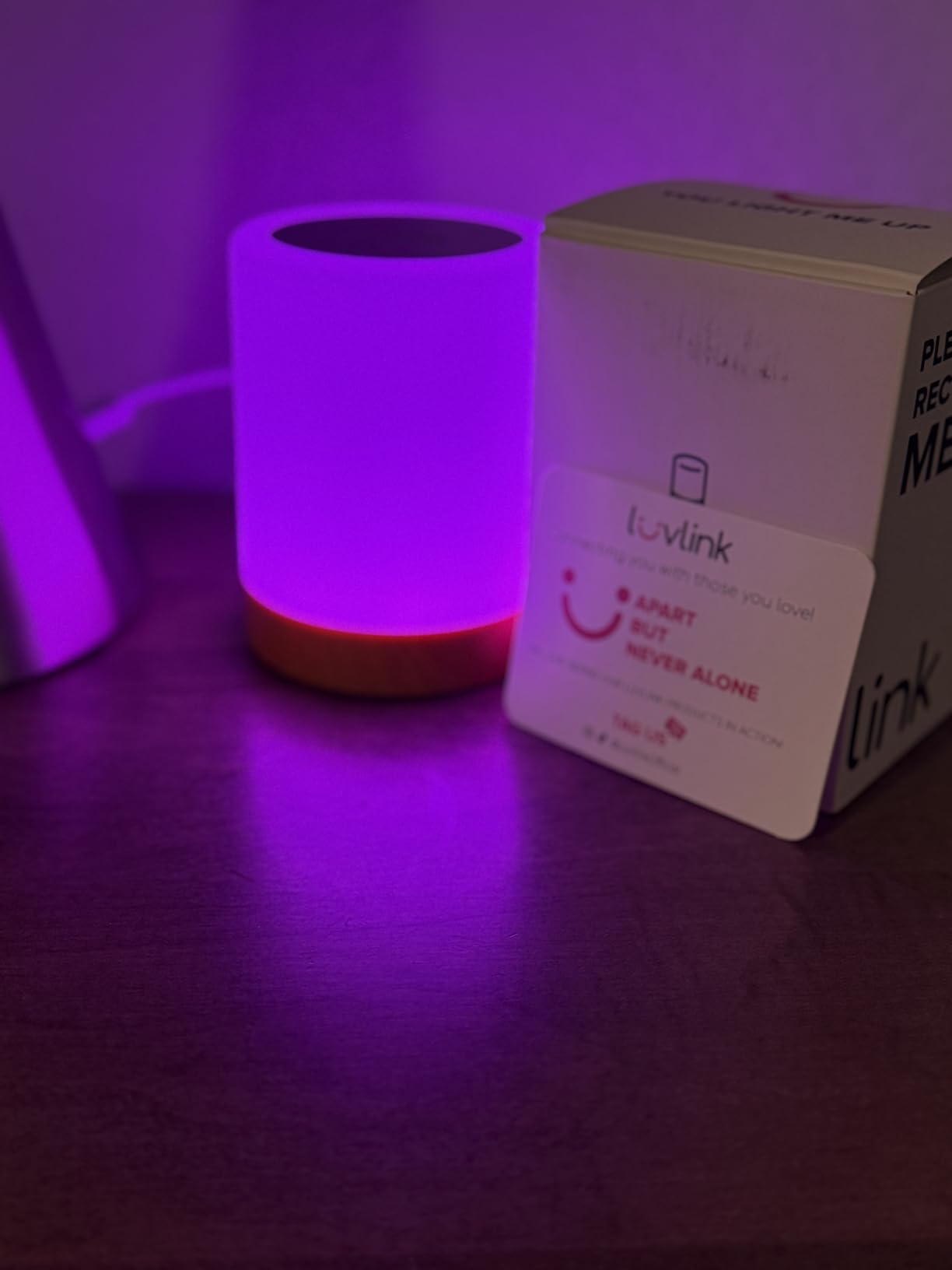 LuvLink Friendship Lamp v2.0 - Long Distance WiFi Touch Lamps for Couples, Friends & Family | Stay Connected from Anywhere – Easy App Setup – No Subscription (Set of Two) - Customer Photo 1
