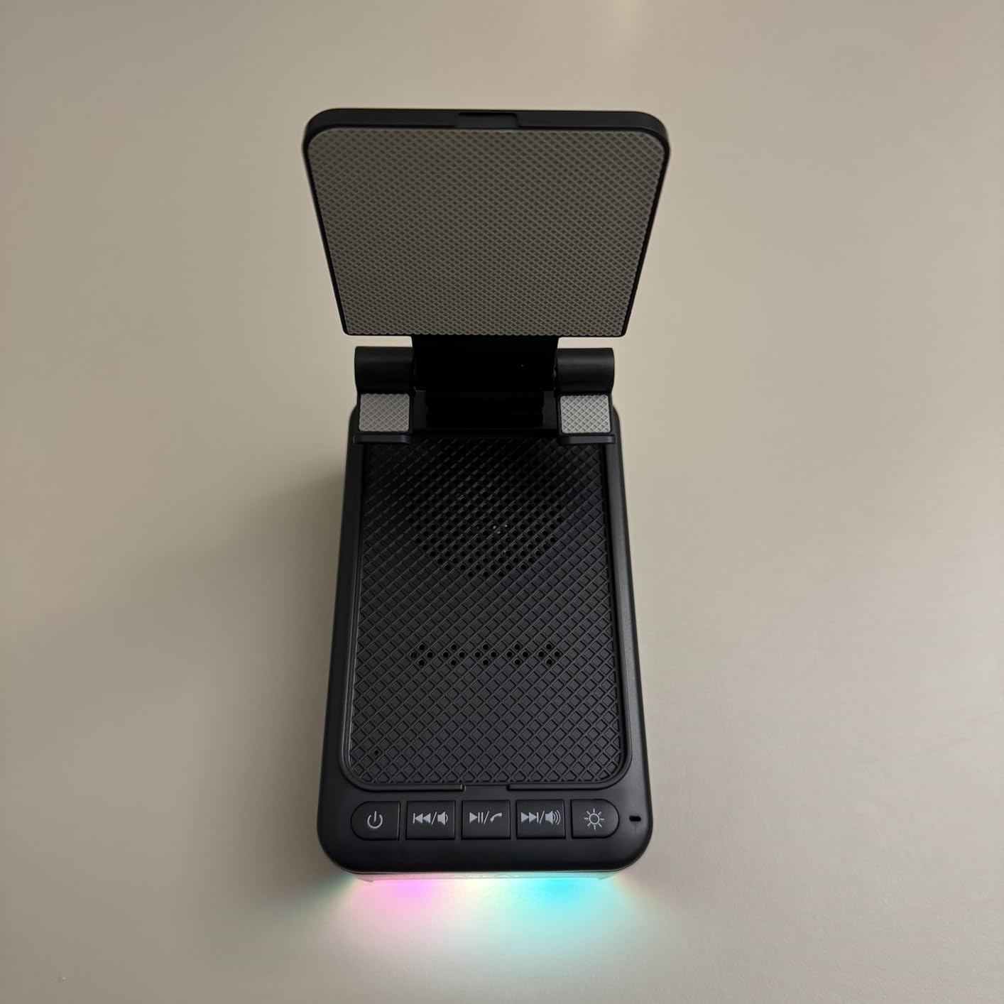 Gifts for Men Him, Cell Phone Stand with Bluetooth Speaker&Led Color Changing Light, Unique Gifts for Women Dad Her Husband, Cool Tech Gadget Wireless Speaker, Birthday Gifts for Men, Ideal Gifts - Customer Photo 1