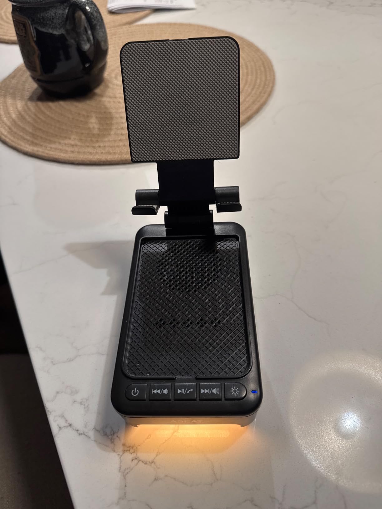 Gifts for Men Him, Cell Phone Stand with Bluetooth Speaker&Led Color Changing Light, Unique Gifts for Women Dad Her Husband, Cool Tech Gadget Wireless Speaker, Birthday Gifts for Men, Ideal Gifts - Customer Photo 2