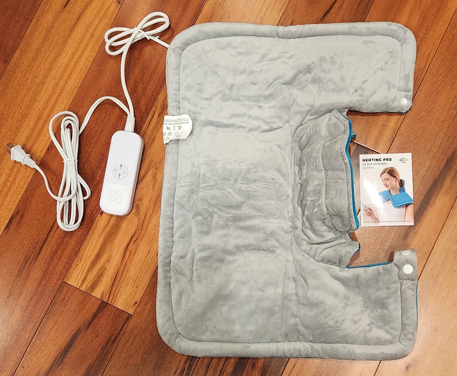 Weighted Neck & Shoulder Heating Pad for Pain Relief | Father's Day Gift for Dad Husband from Daughter Son, Birthday Gifts for Dad Men Women Mom | 6 Heat Settings, 2H Auto‑Off | Home & Office Use - Customer Photo 1