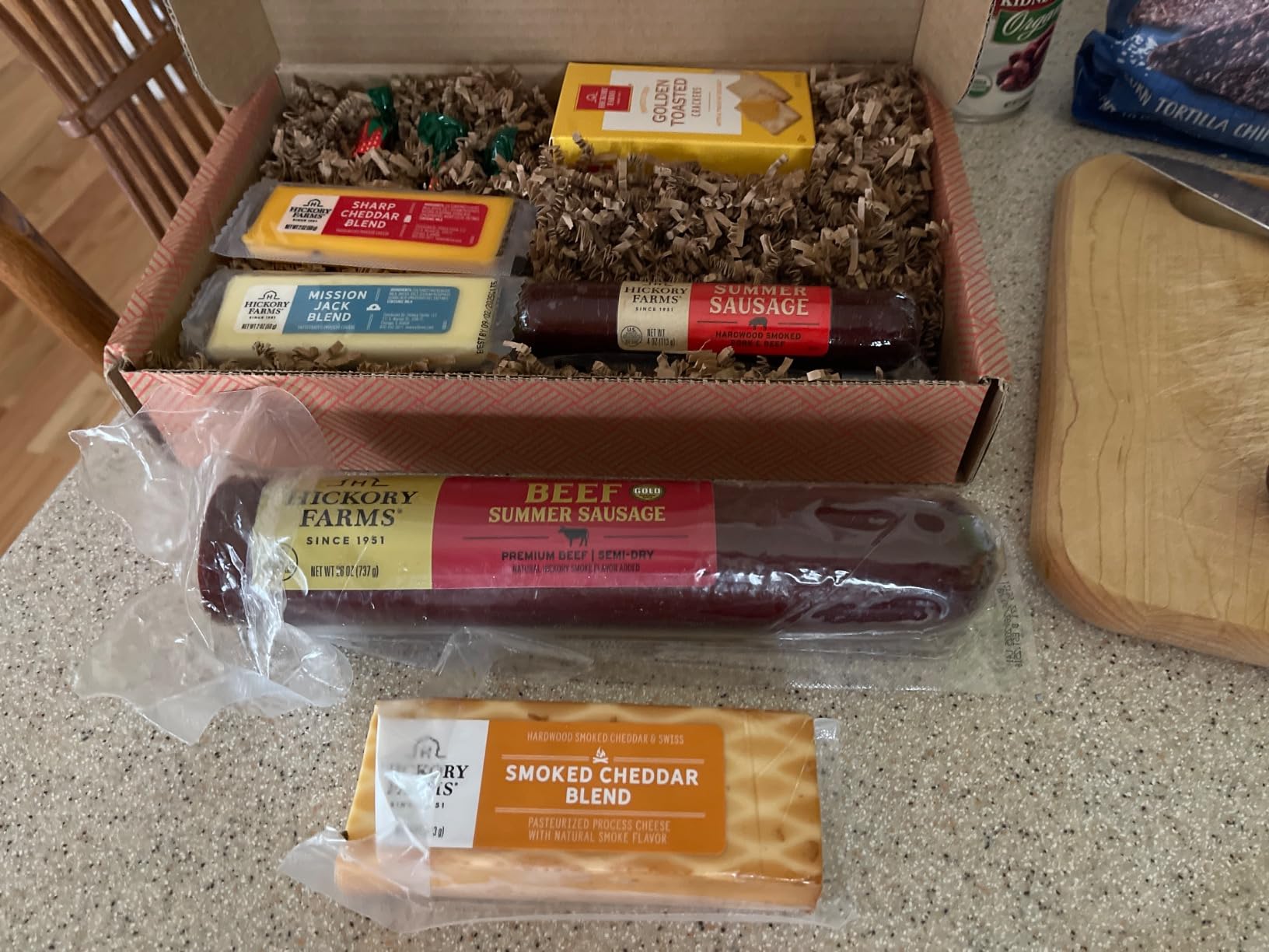 Hickory Farms Farmhouse Meat & Cheese Food Gift Basket (Small) - Box Set | Charcuterie Board Food | Summer Sausage | Father's Day | Mother's Day | Easter | Christmas | Holiday | Housewarming | Gourmet | Sympathy | Care Package Customer Review Hickory Farms Farmhouse Meat & Cheese Food Gift Basket (Small) - Box Set | Charcuterie Board Food | Summer Sausage | Father's Day | Mother's Day | Easter | Christmas | Holiday | Housewarming | Gourmet | Sympathy | Care Package - Customer Photo 1