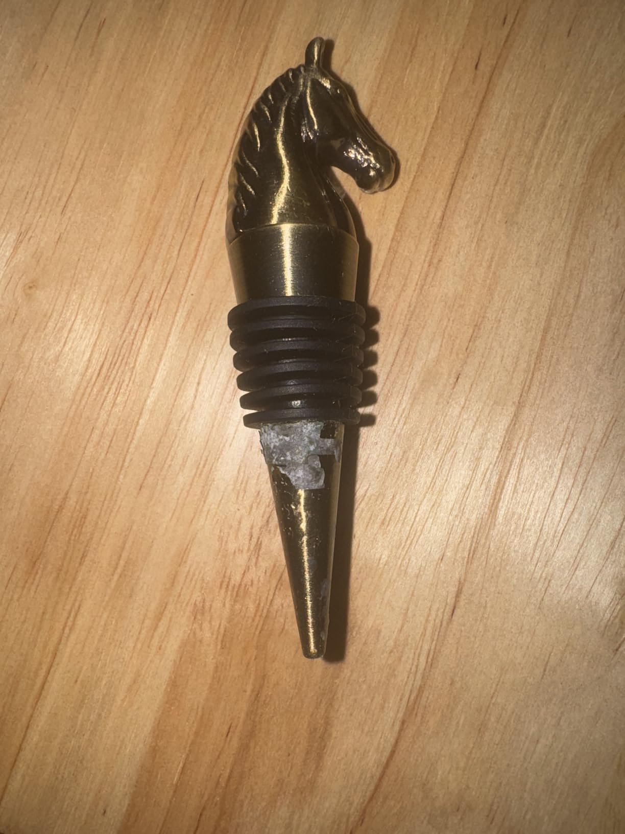 Horse Head Wine Stopper, Horse Wine Gifts Birthday Gifts for Men Women, Bottle Stoppers for Wine Champagne, Bronze with Gift Box - Customer Photo 1