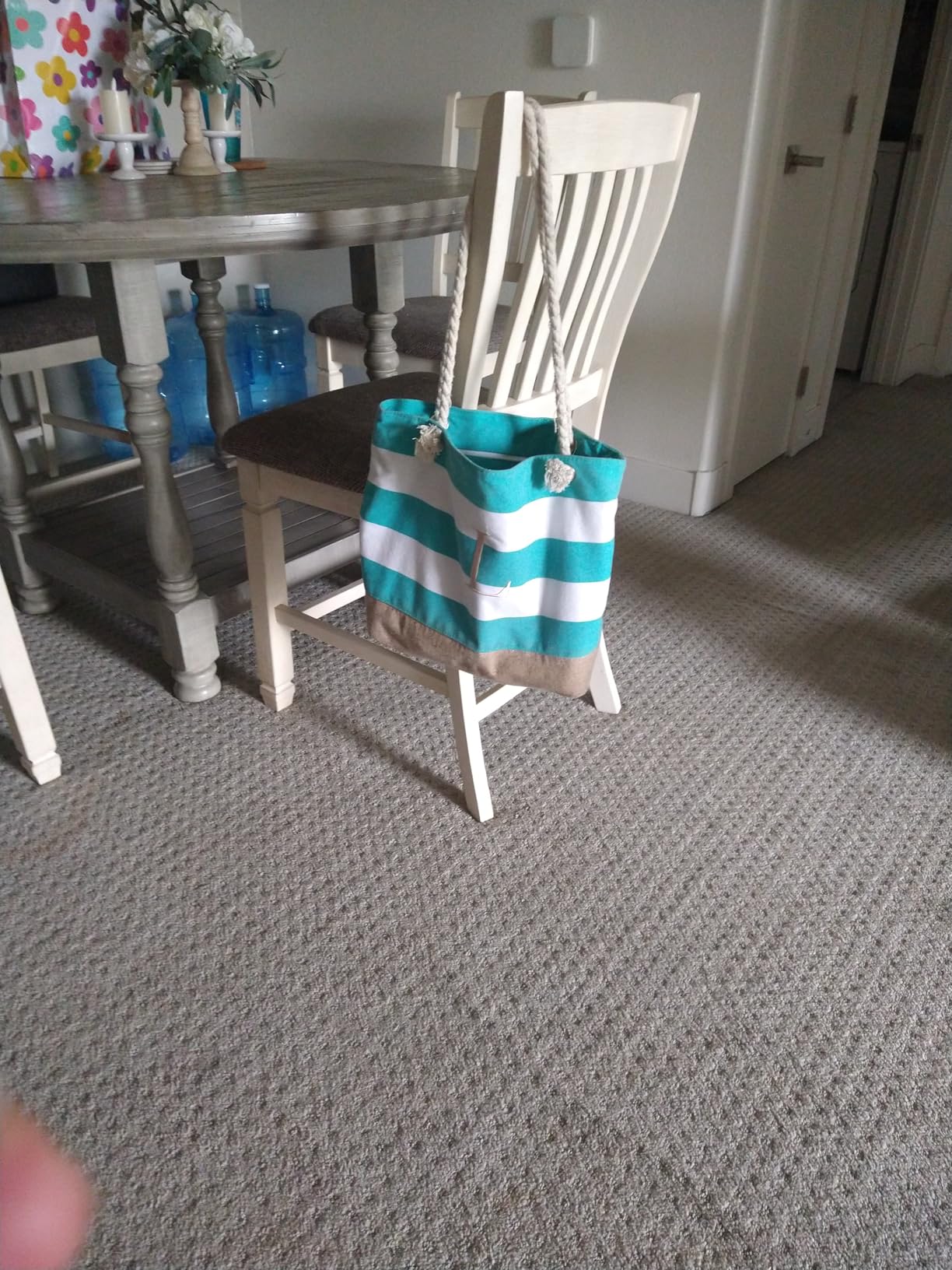 YOOLIFE Beach Bags for Women - Travel Canvas Beach Tote, Pool Waterproof Bag, Travel Essentials, Gifts for Women Birthday - Customer Photo 1