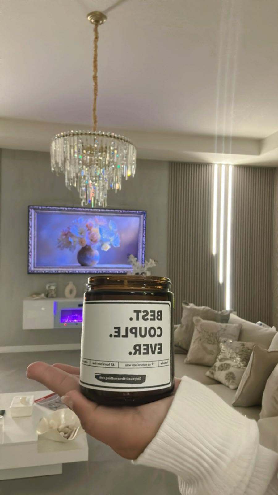 Funny Anniversary Candle for Couples - Funny Gift from Friends for Engagement or Anniversary - Best Couple Ever Thank You Present Idea for Him & Her, Fiance, Newly Engaged Candle for Couples - Customer Photo 4