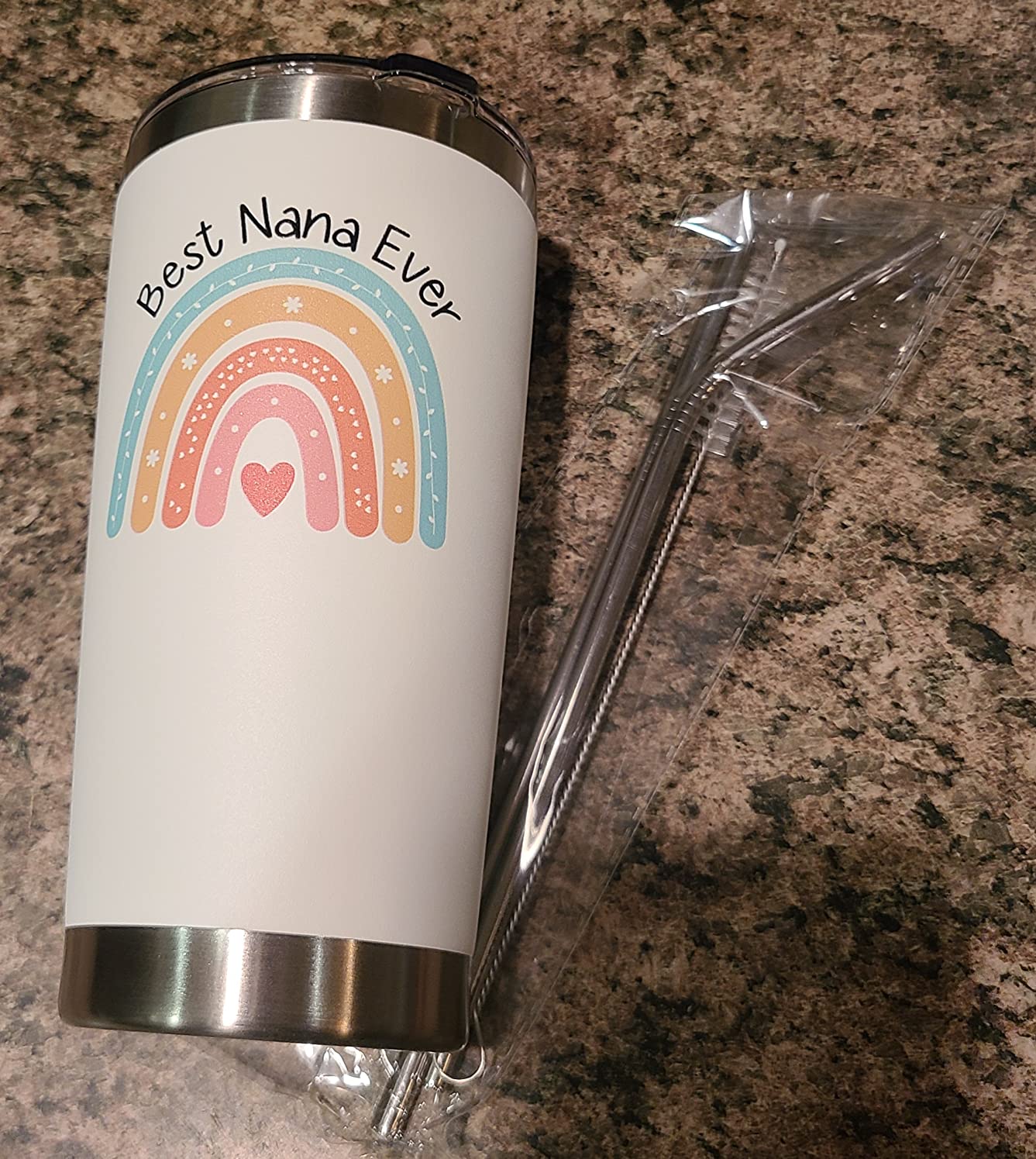 Nana Gifts for Grandma Tumbler with Lid And Straw 20 Ounce - Best Grandma Gifts for Grandma Birthday Gifts for Nana Grandma Coffee Tumbler Nana Mothers Day Gifts Nana Coffee Mug Gifts for New Grandma - Customer Photo 4