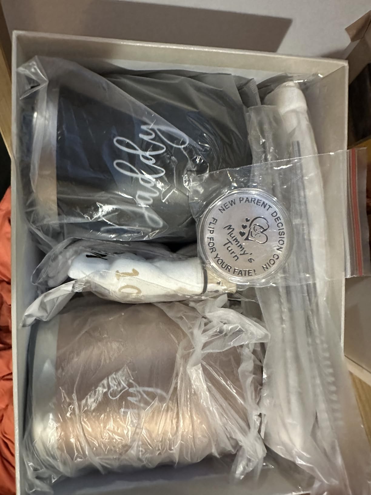 New Mom Gifts for Women, Top Pregnancy Gifts for New Parents Gender Reveal Gifts with Mom and Dad Tumbler Set for First Time Moms, Expecting Parents to Be - Customer Photo 2