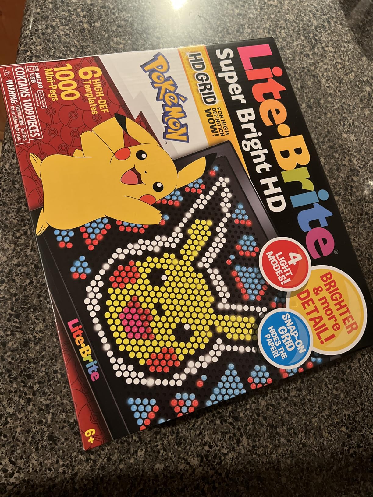 Lite Brite Super Bright HD, Pokemon Edition - Creative Retro Light-Up Screen – Educational Play for Children, Enhances Creativity, Gift for Boys and Girls Ages 6+ - Customer Photo 1