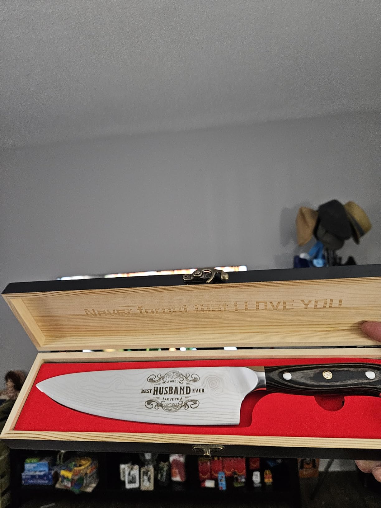 Funistree Best Grandpa Ever Gifts for Men Grandpa, Father Day for Grandpa Papa Gifts, 8 Inch German Professional Chef Knife, Men Grandpa Birthday Presents, Kitchen Cooking Knife Gift Set - Customer Photo 1