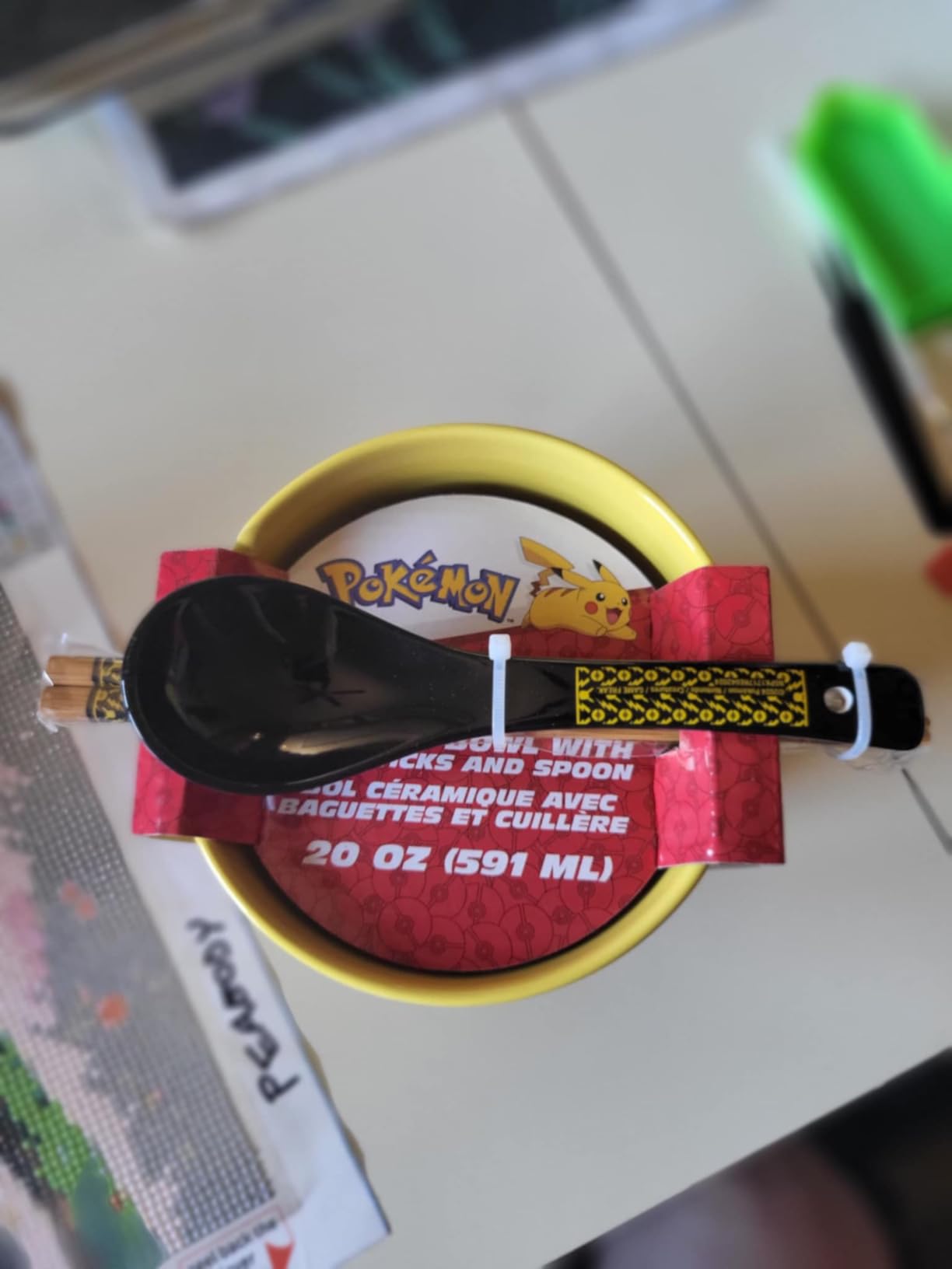 Silver Buffalo Rick and Morty Floating Portal Ceramic Ramen Noodle Rice Bowl with Chopsticks and Spoon, Microwave Safe, 20 Ounces - Customer Photo 2