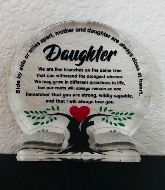 Godmother Gifts from Godchild, Christmas Birthday Gifts for Godmother from Goddaughter Godson Appreciation Thanks You Gift for Godmom Acrylic Tree Desk Signs Plaque Home Decor - Customer Photo 1