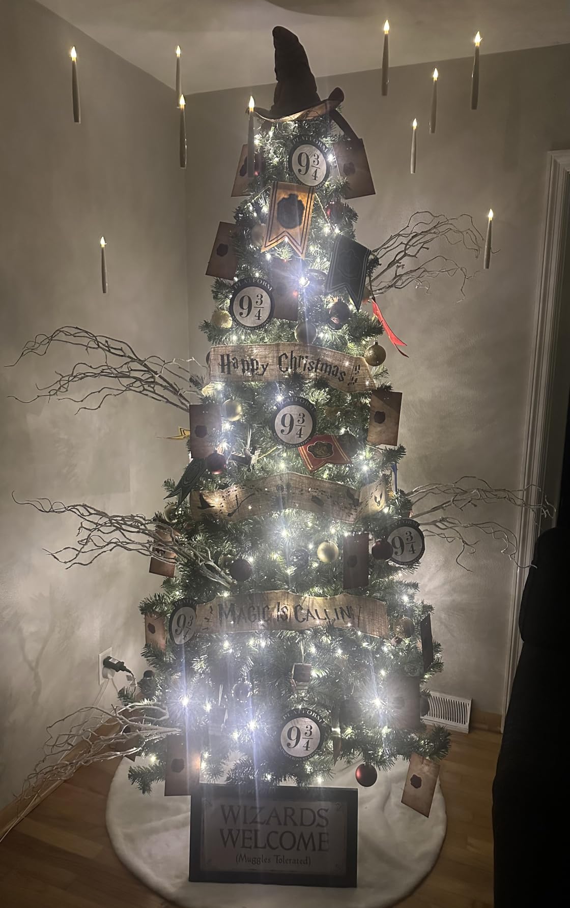 Floating Candles with Wand 10PCs - Magic Hanging Candles Christmas Decorations Flameless Taper Candles with Remote - Customer Photo 1