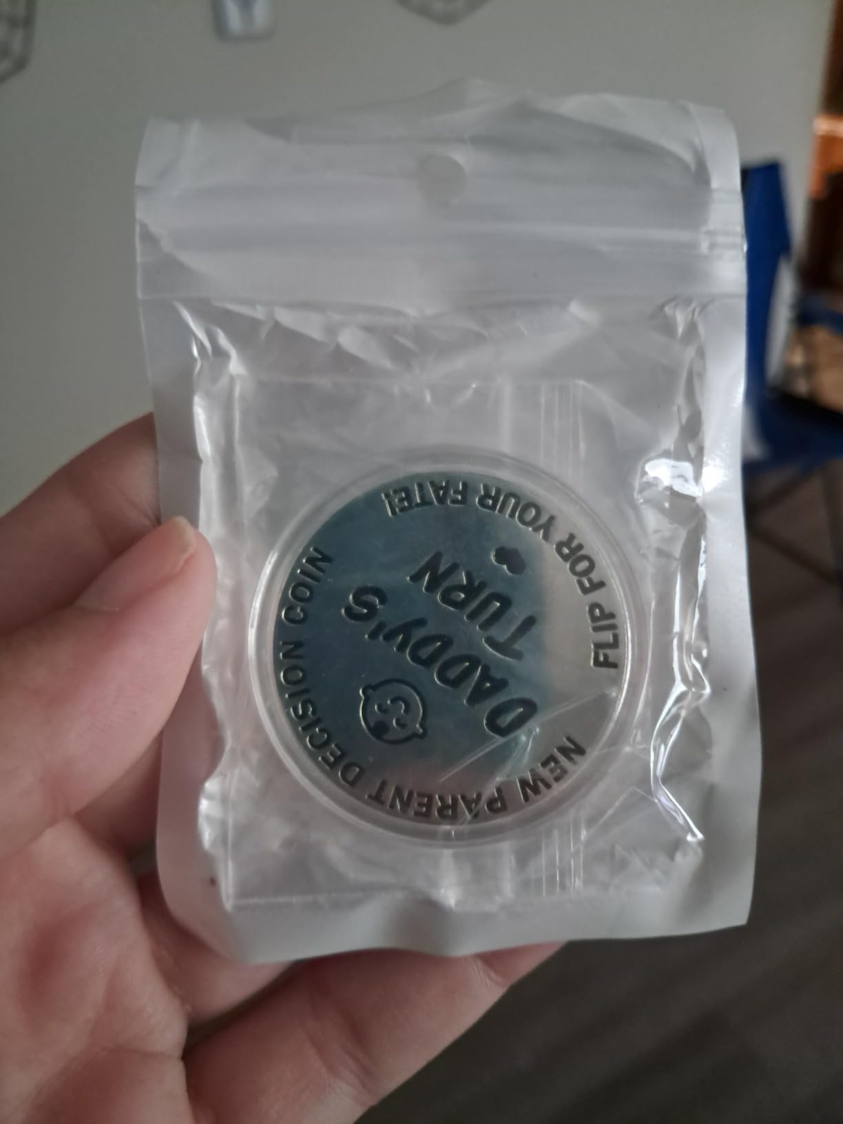 Funny Baby Gift New Parents Decision Gift,Pregnancy Gifts New Dad Mom Gifts,New Parents Gifts for Couples Halloween Thanksgiving Christmas Gift for First Time to be Moms Dads Daddy Mummy Double Sided - Customer Photo 1