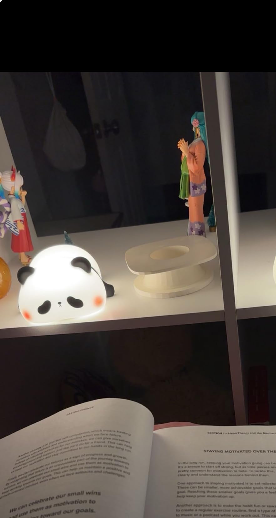 ATSUI Cute Panda Night Light, LED Squishy Novelty Animal Night Lamp, Food Grade Silicone 3 Level Dimmable Nursery Nightlight for Desk Decor, Funny Gifts Stuff for Boys Girls Baby, White Elephant Gifts - Customer Photo 2