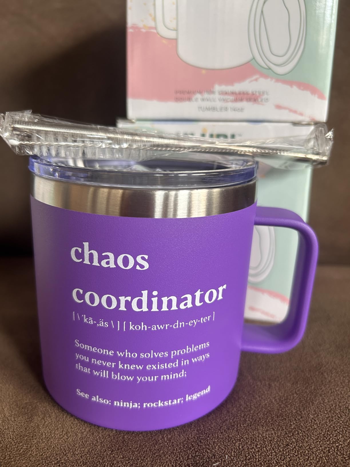 Chaos Coordinator Tumbler Rose Gold Coffee Tumbler 14oz Chaos Coordinator Gifts for Women Boss Gifts for Women Boss Thank You Gift Rose Gold Gift Ideas Chaos Coordinator Mug Coworker Gifts for Women - Customer Photo 1