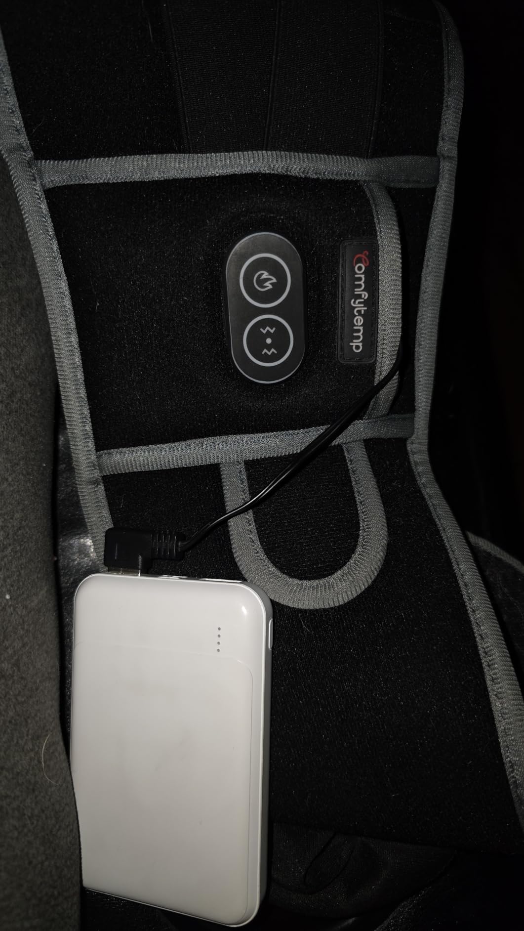 Comfytemp Cordless Heating Pad with Massager for Back Pain Relief, Portable Lower Back Massager FSA Eligible HSA Rechargeable, Birthday Christmas Gifts for Women Men Mom Dad Seniors 3 Heat 30 Auto-Off - Customer Photo 2