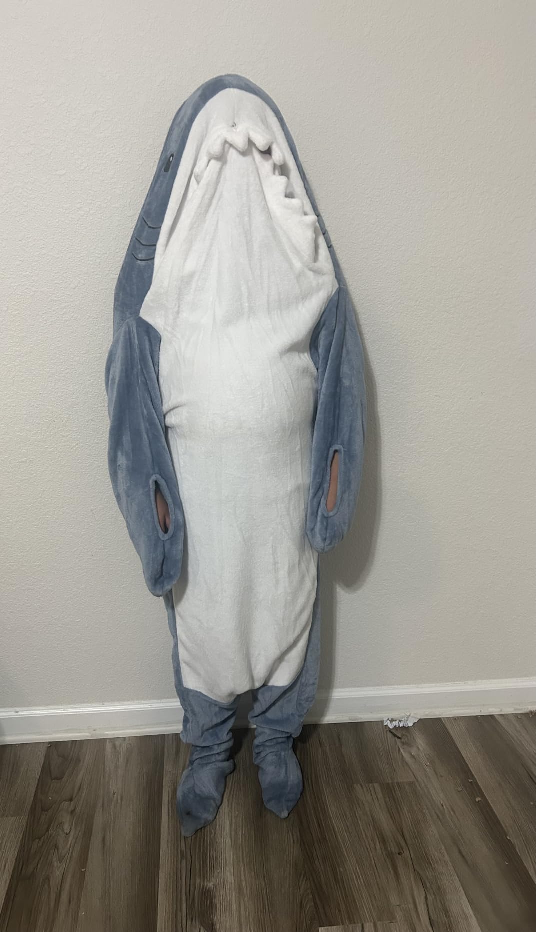 Shark Blanket Hoodie Onesie for Adult & Kid, Wearable Shark Sleeping Bag, Soft Cozy Onesie Costume - Customer Photo 2