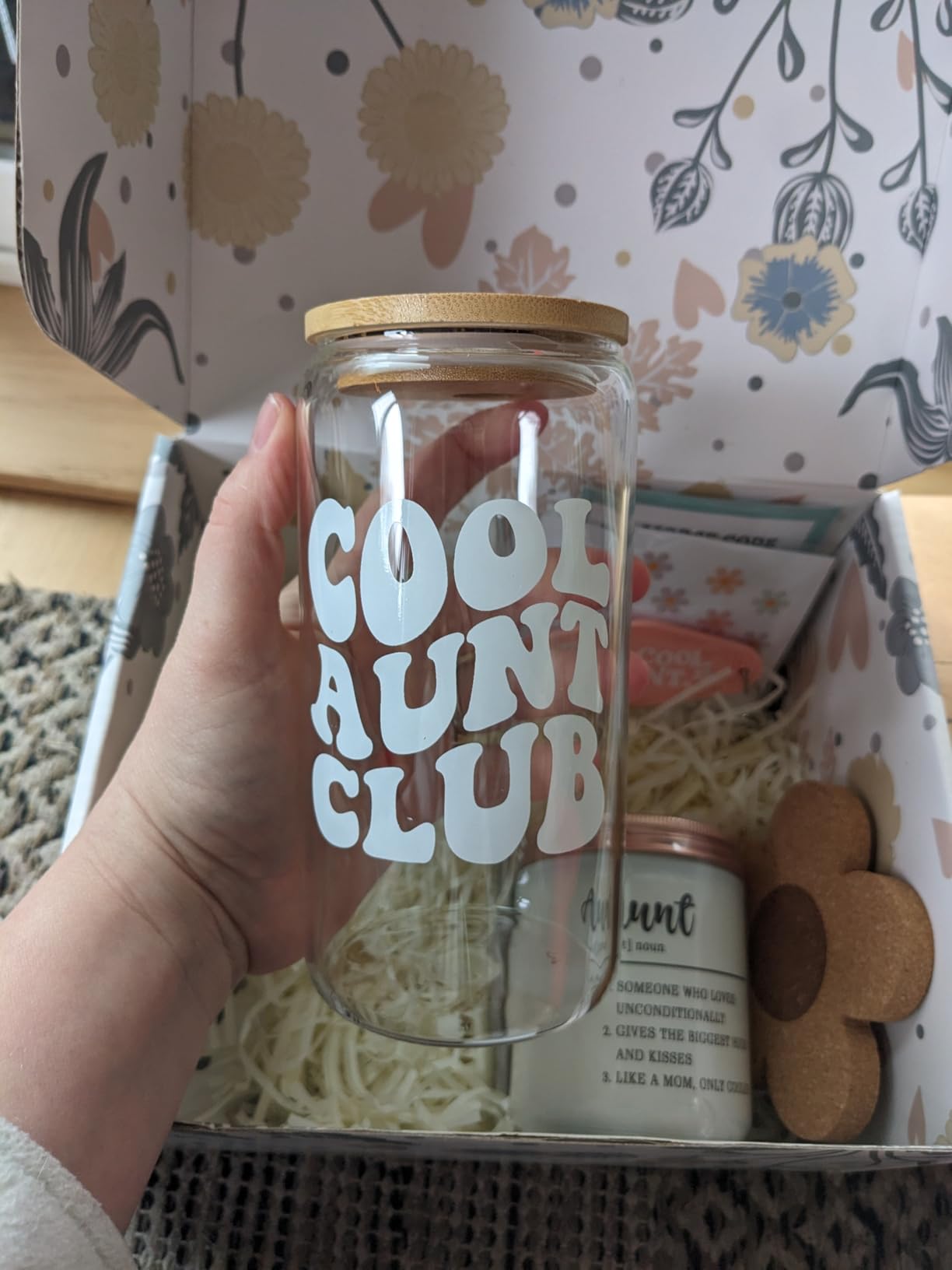 Aunt Gifts - Coffee Glass Cup Gift Ideas For Aunt - Birthday, Mothers Day, Christmas - Customer Photo 4