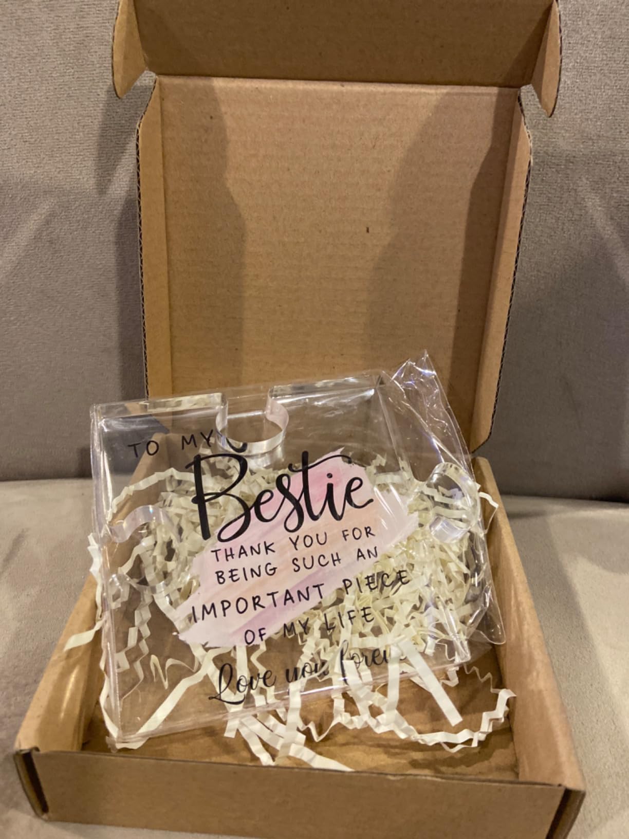 LukieJac Aunt Gifts - Unique Acrylic Puzzle-Shaped Plaque Desk Decoration for Aunt's Birthday, Christmas, Wedding, Mother's Day - Customer Photo 5