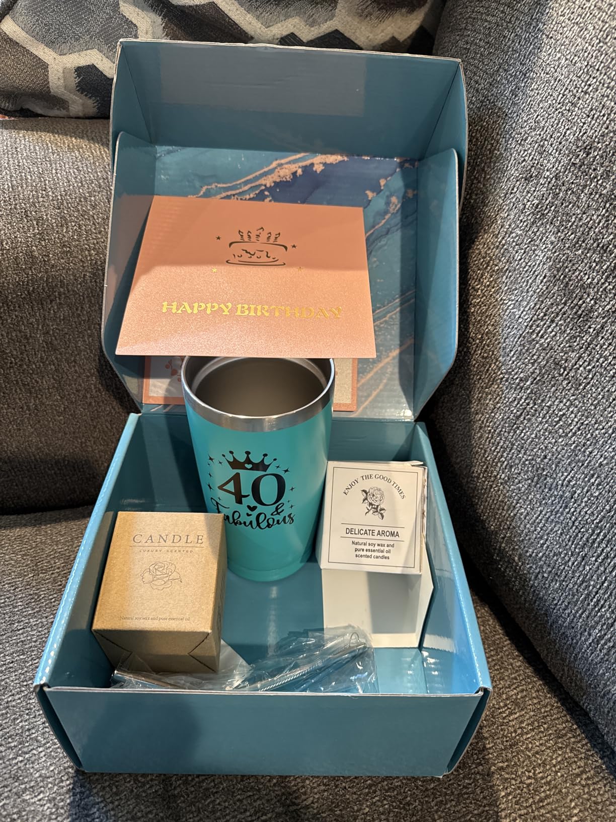 40th Birthday Gifts for Women, Gifts for 40th Birthday Woman, 40-Year-Old Gift Ideas, Unique Gift Basket for 40 Year Old Mom Sister Friend Wife Coworker - Customer Photo 1