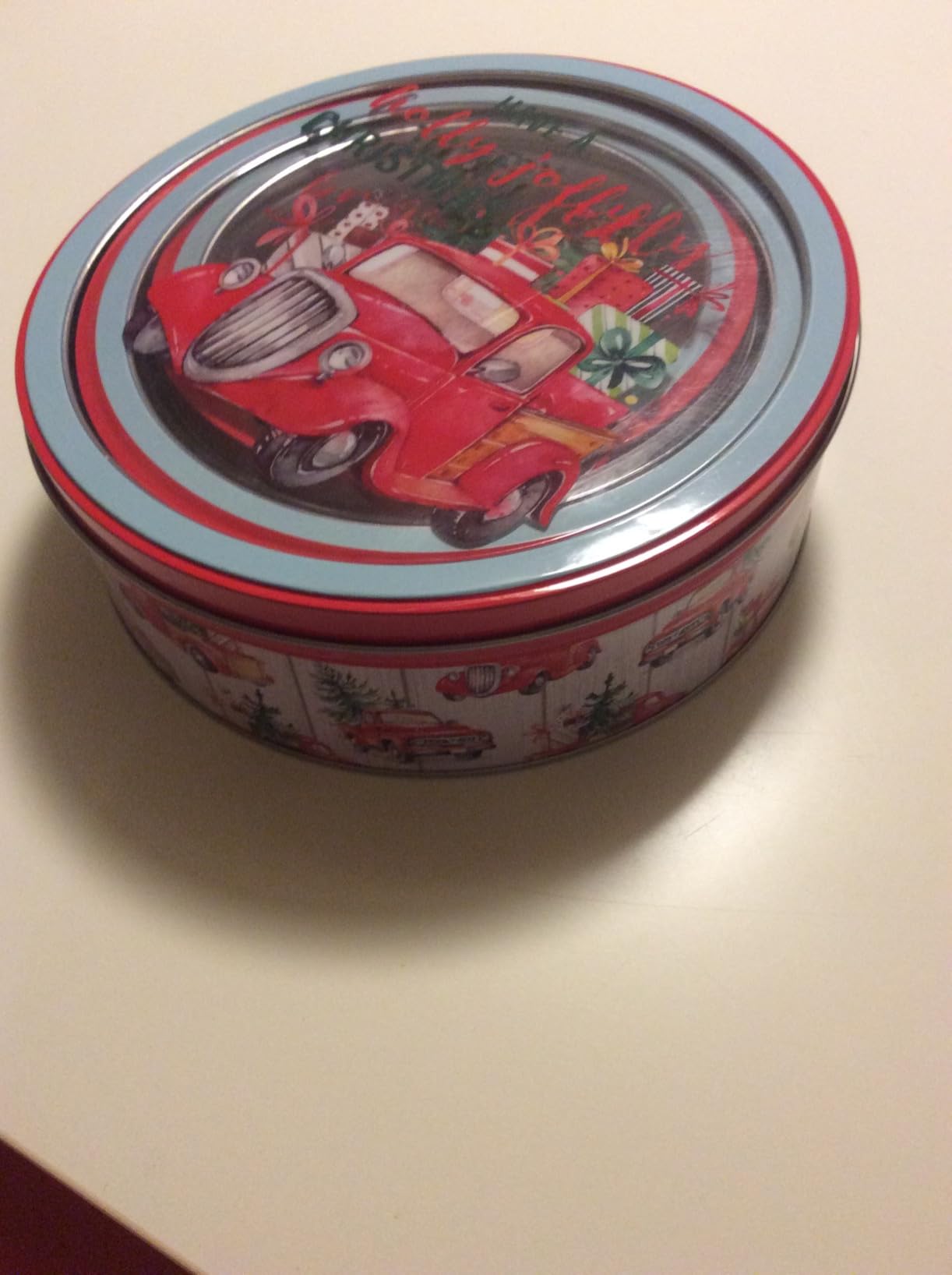 Plum Designs Christmas Cookie Tins – Round Metal Containers with Lids for Gift Giving, Holiday Cookie Boxes for Cookies and Gifts – 3 Nested Set - Customer Photo 4
