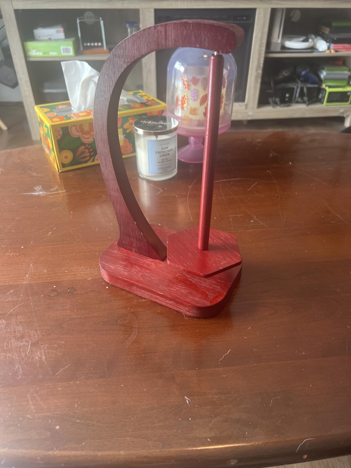 JUCPASH Yarn Holder for Crocheting and Knitting, Wooden Yarn Spinner with Magnetic Rotating Mechanism and Anti-Slip Pads, Crochet Gift for Knitting Lovers - Brown Customer Review JUCPASH Yarn Holder for Crocheting and Knitting, Wooden Yarn Spinner with Magnetic Rotating Mechanism and Anti-Slip Pads, Crochet Gift for Knitting Lovers - Brown - Customer Photo 1