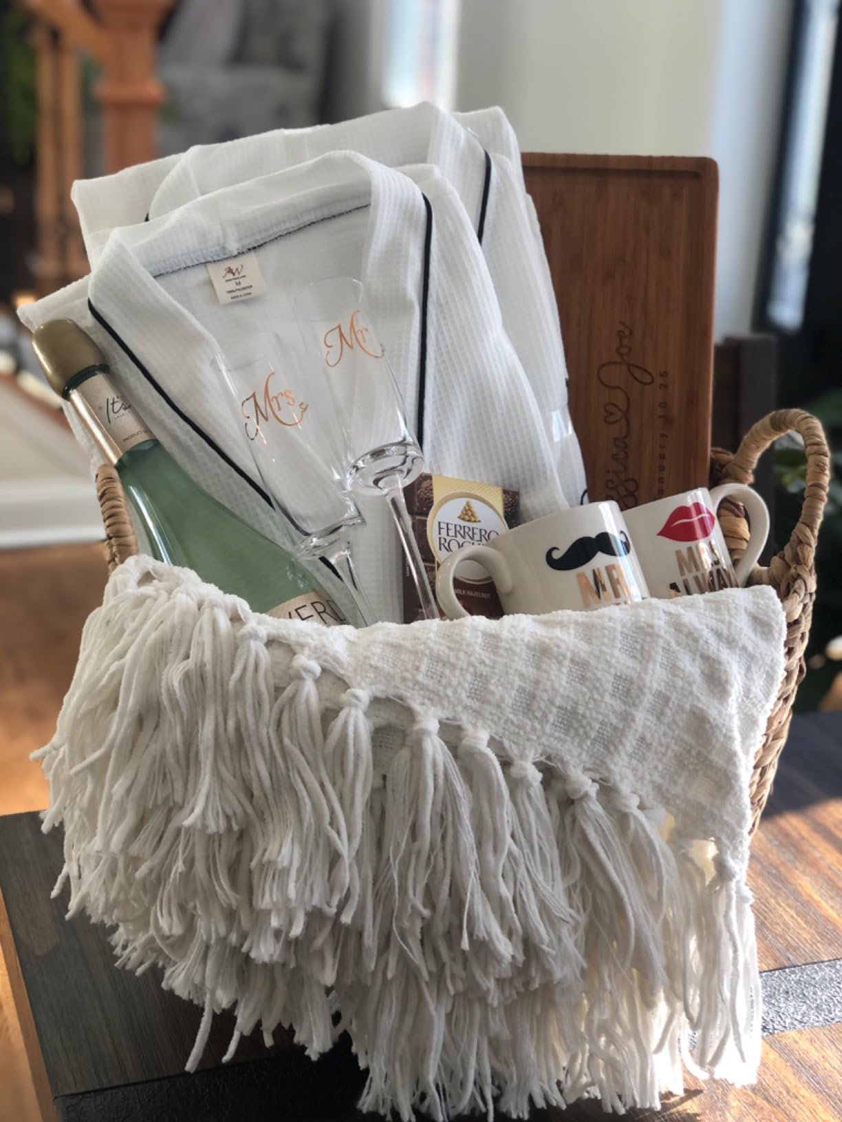 AW BRIDAL Mr and Mrs Waffle Knit Robe Set for Wedding Engagement Gifts, Anniversary Matching Robes for Couples, Women and Men - Customer Photo 2