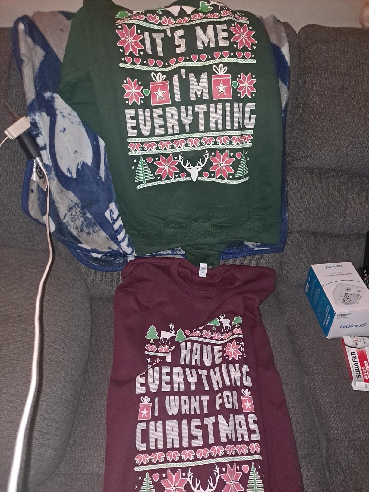 wild custom apparel I Have Everything I Want Christmas Ugly Funny Couples Matching Christmas sweater - Customer Photo 1
