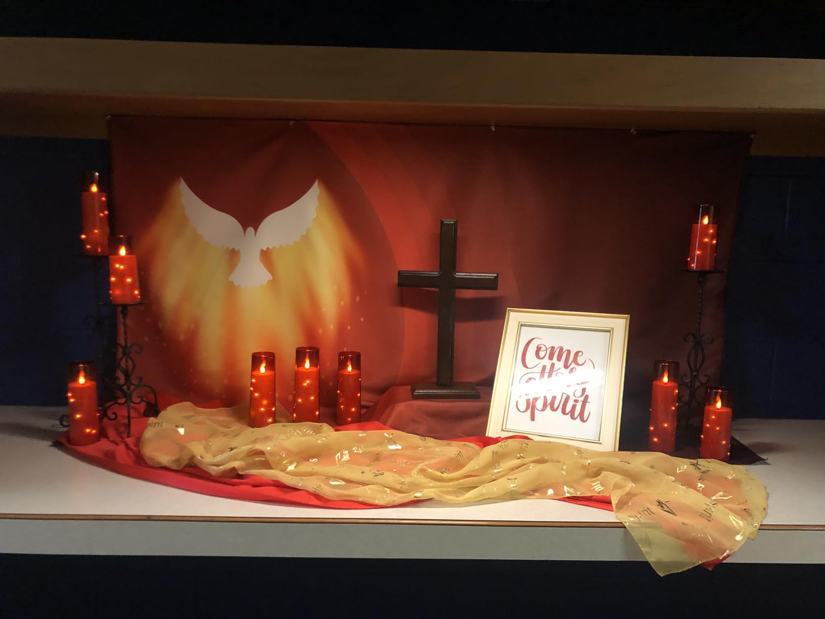 Texphw Handmade Wooden Wall Cross, Catholic Hanging Crosses for Wall Decor, Christians Spiritual Religious Cross Gifts for Christmas Church Home Room Decoration - Customer Photo 1